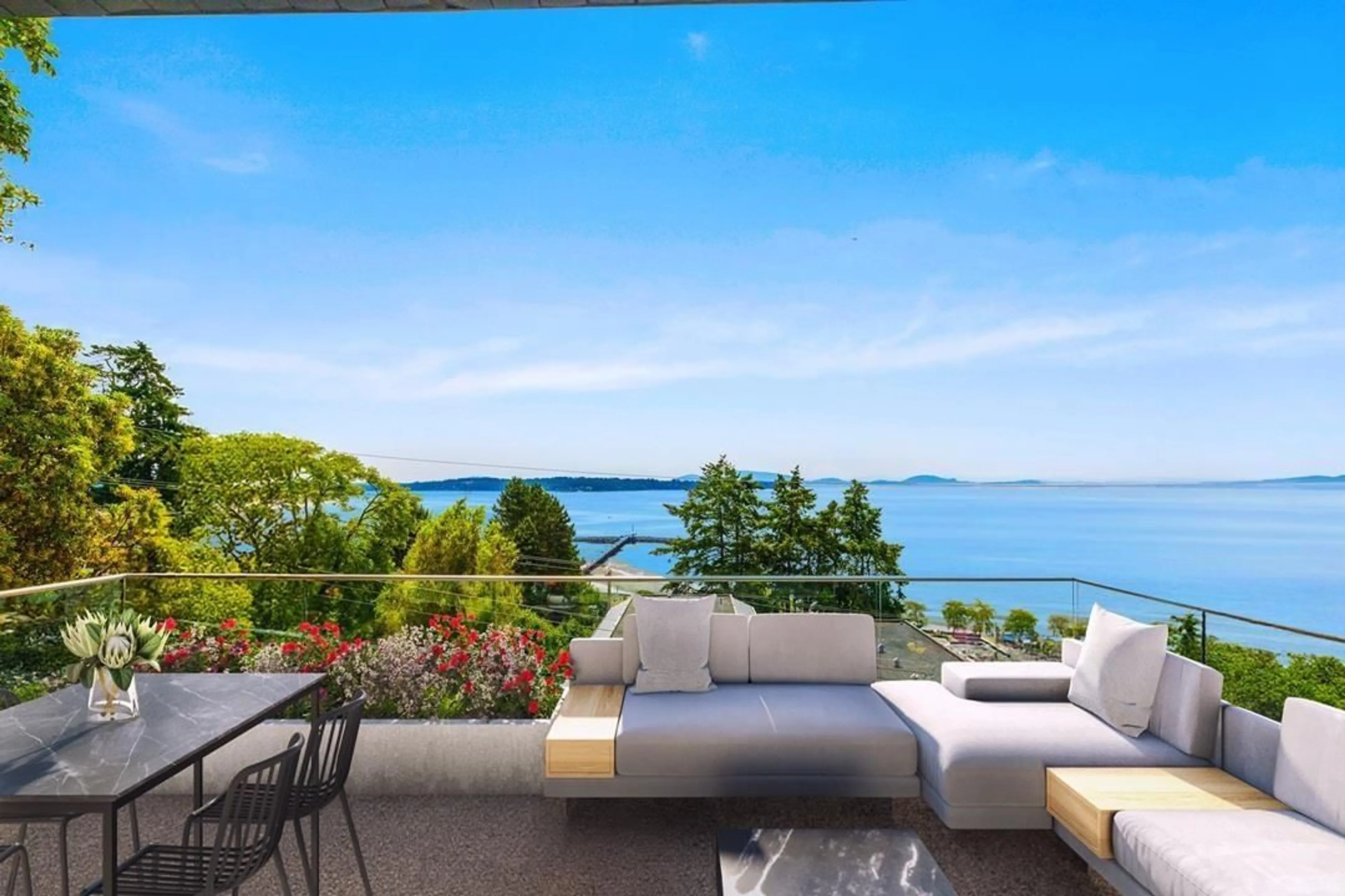 Balcony in the apartment, water/lake/river/ocean view for 14999 BLACKWOOD LANE, White Rock British Columbia V4B2A8