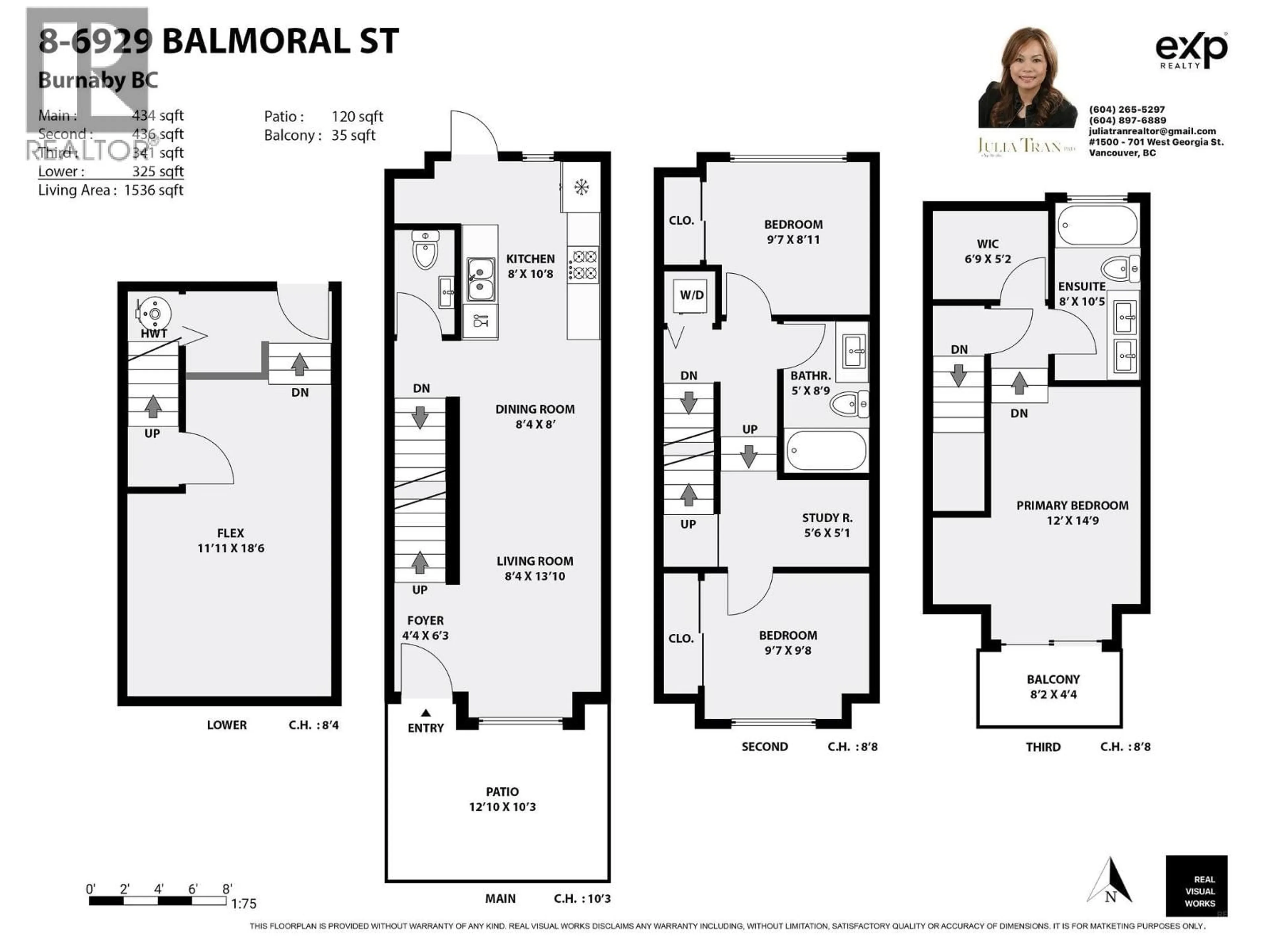 Floor plan for 8 - 6929 BALMORAL STREET, Burnaby British Columbia V5E0C7