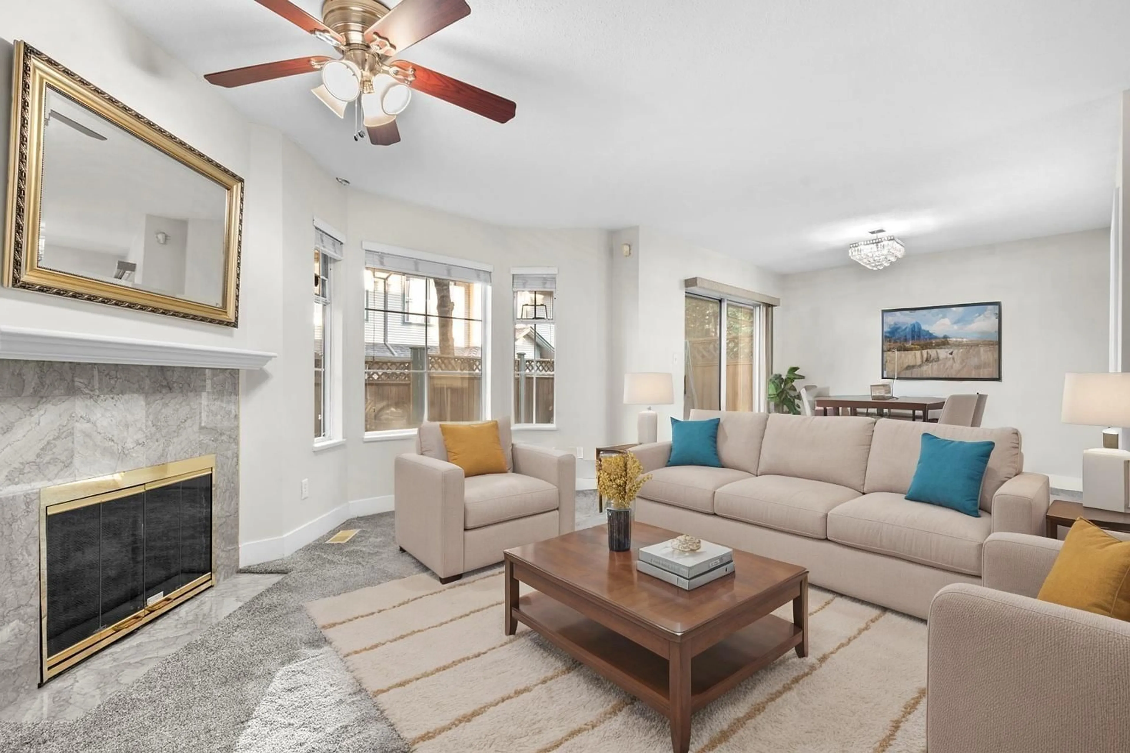 Living room with furniture, ceramic/tile floor for 125 - 8655 KING GEORGE BOULEVARD, Surrey British Columbia V3W5C4