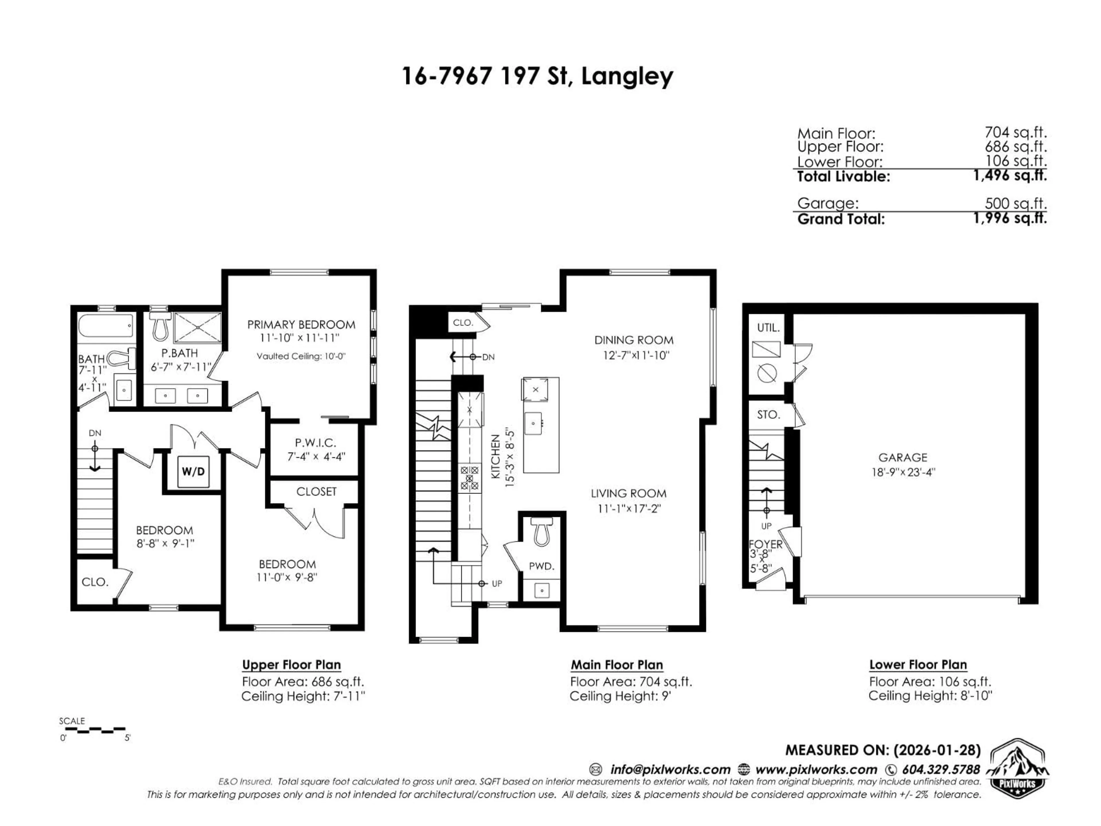Floor plan for 16 - 7967 197 STREET, Langley British Columbia V2Y3P1