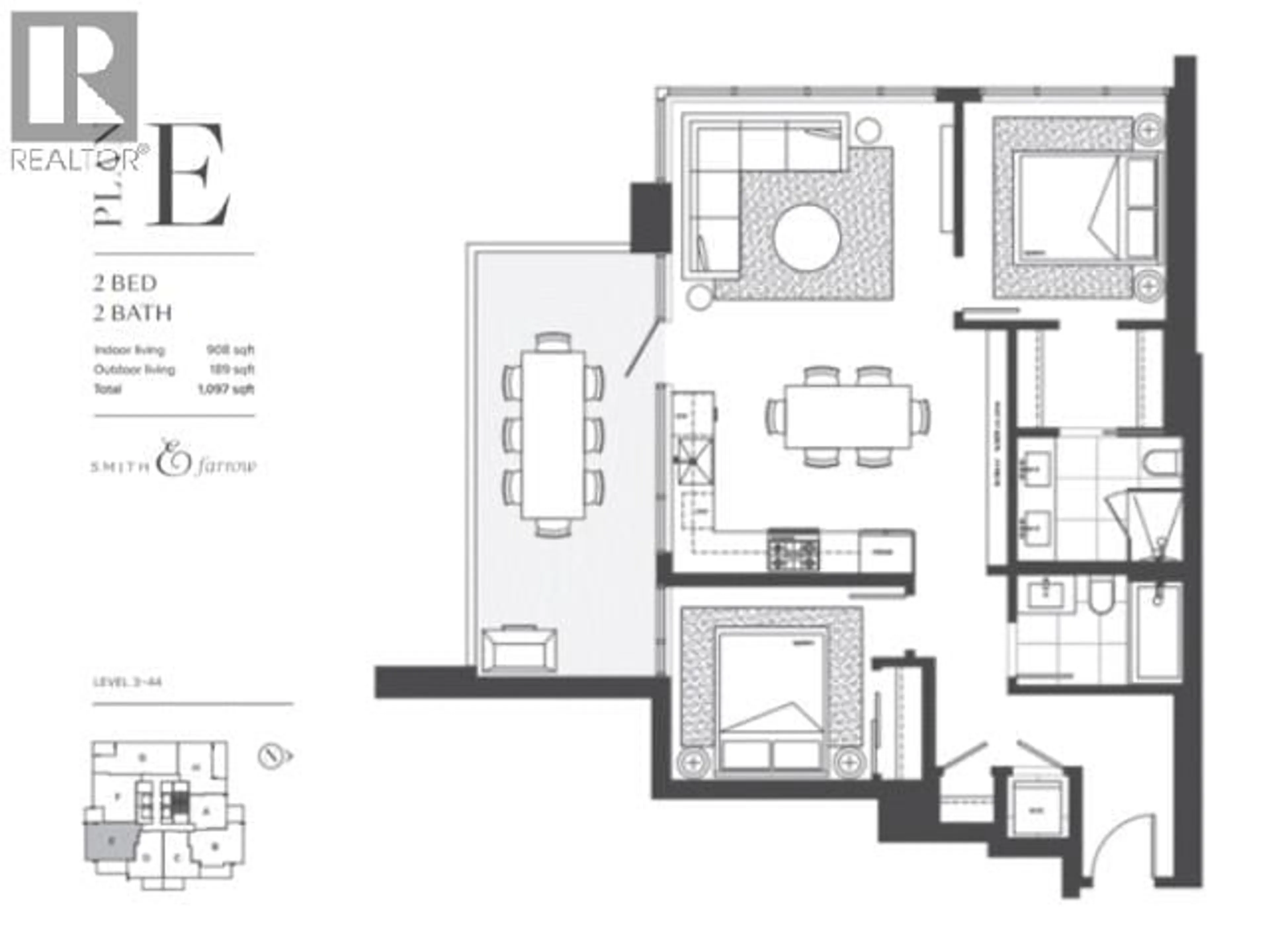 Floor plan for 2305 - 720 FARROW STREET, Coquitlam British Columbia V3J0P3