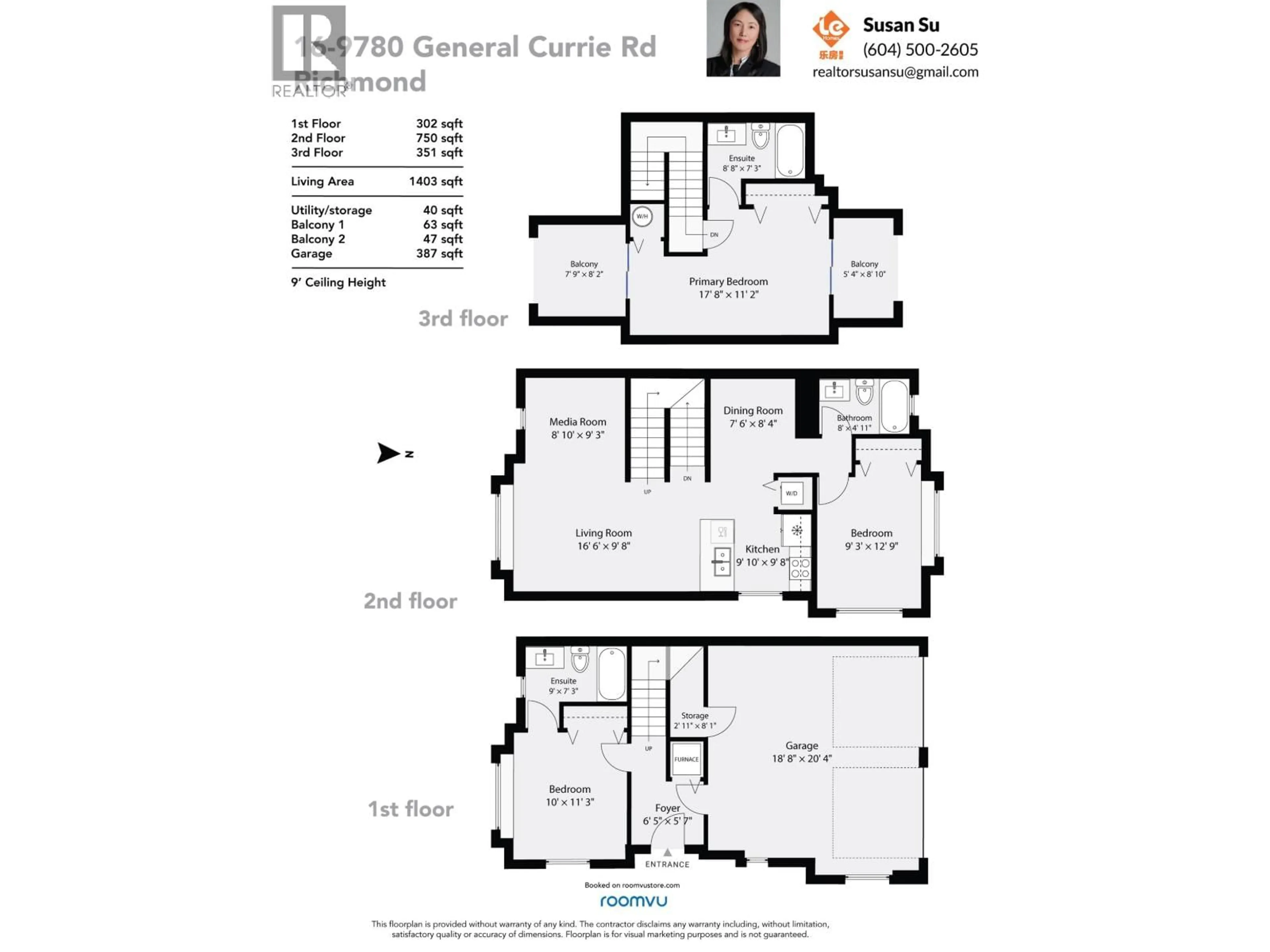 Floor plan for 16 - 9780 GENERAL CURRIE ROAD, Richmond British Columbia V6Y2S7