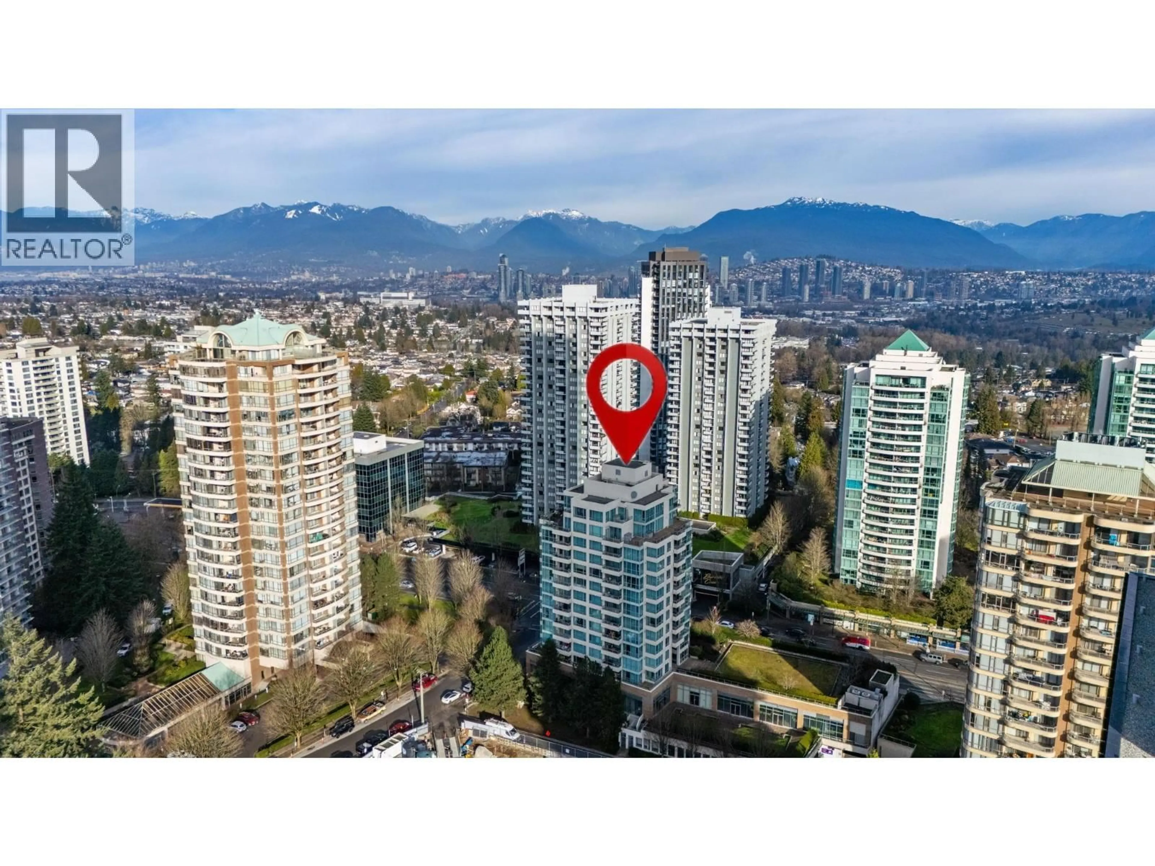 A pic from outside/outdoor area/front of a property/back of a property/a pic from drone, city buildings view from balcony for 801 - 5848 OLIVE AVENUE, Burnaby British Columbia V5H4V6