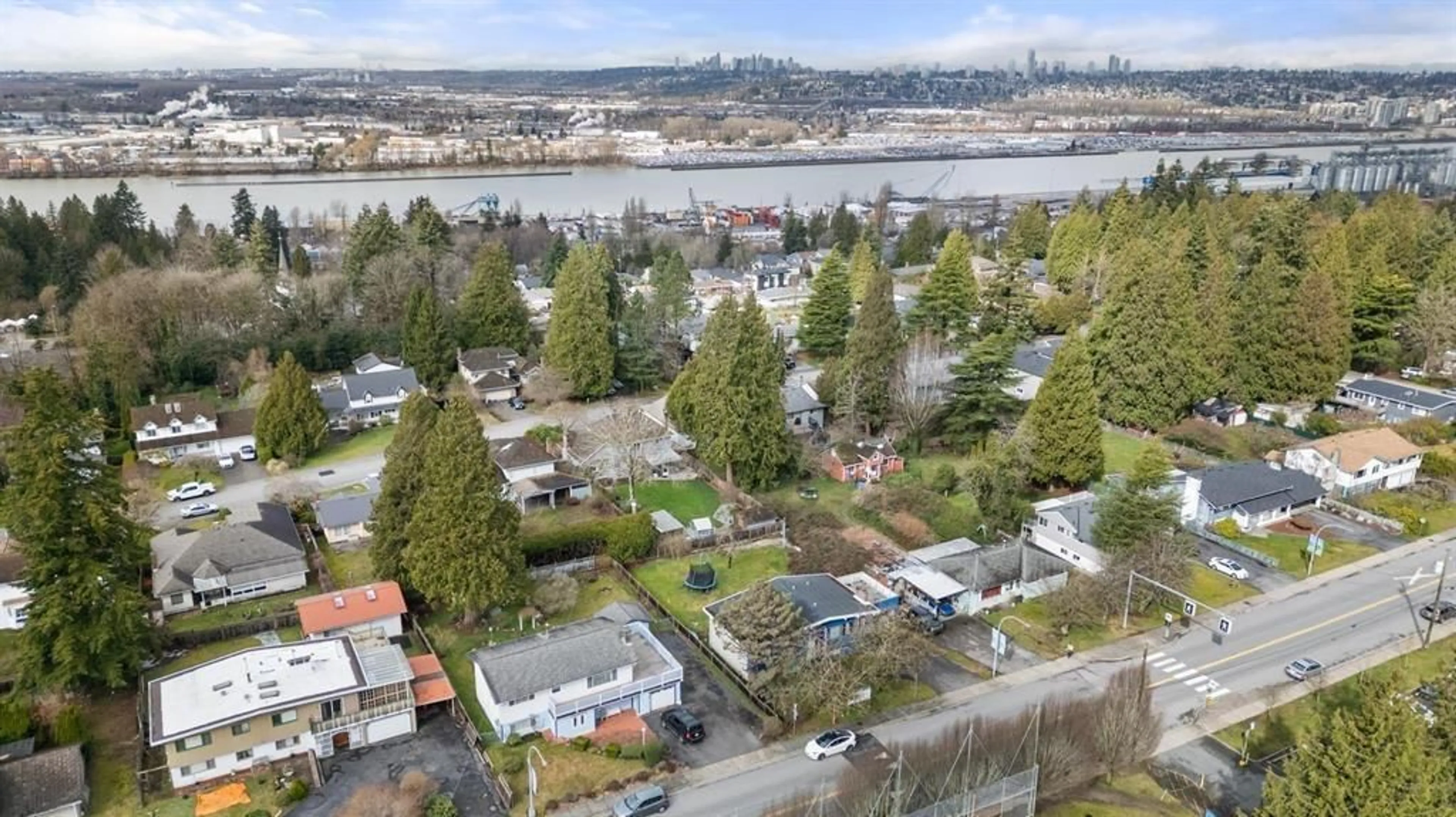 A pic from outside/outdoor area/front of a property/back of a property/a pic from drone, water/lake/river/ocean view for 9185 112 STREET, Delta British Columbia V4C4X7