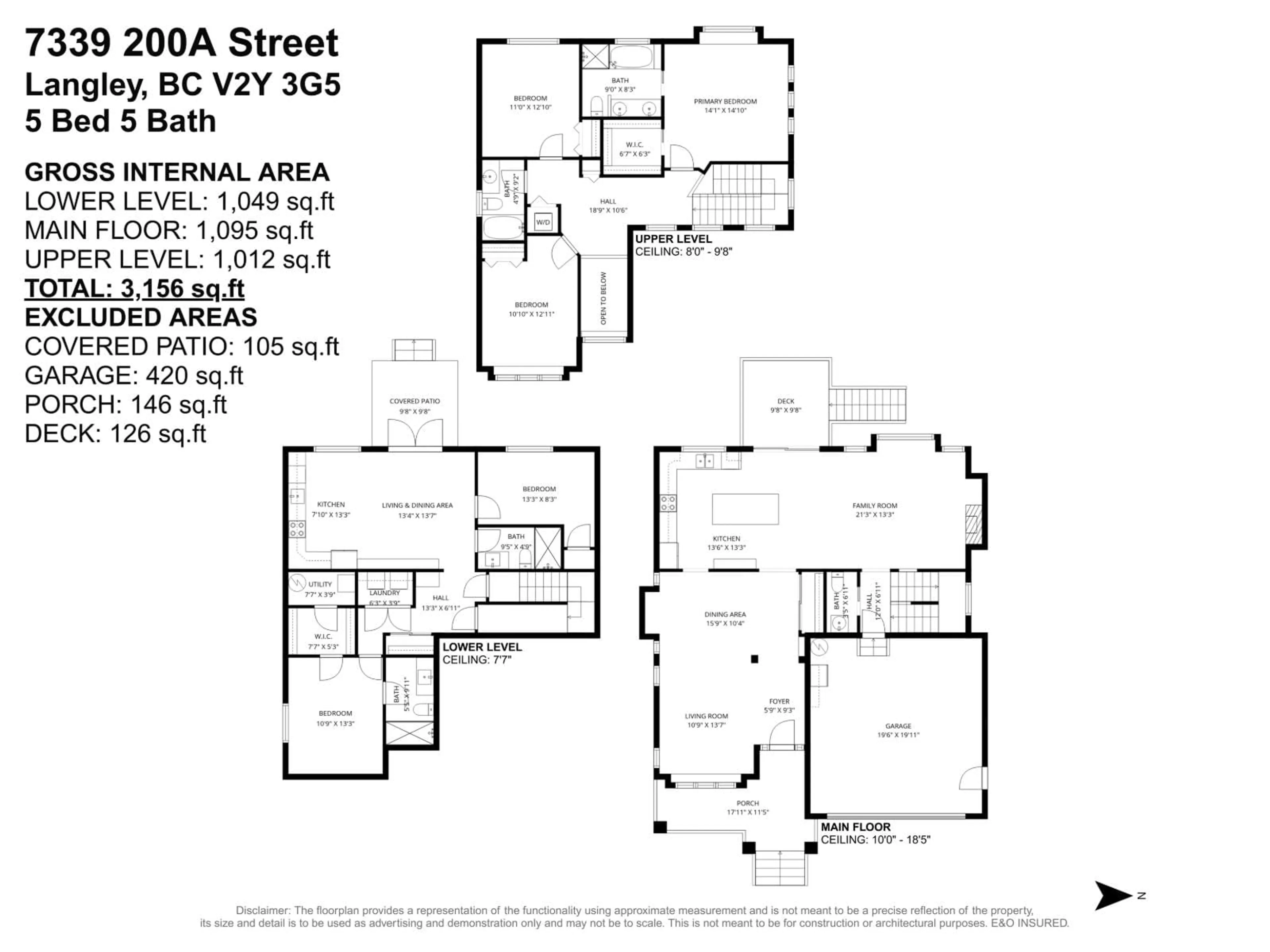 Floor plan for 7339 200A STREET, Langley British Columbia V2Y3G5