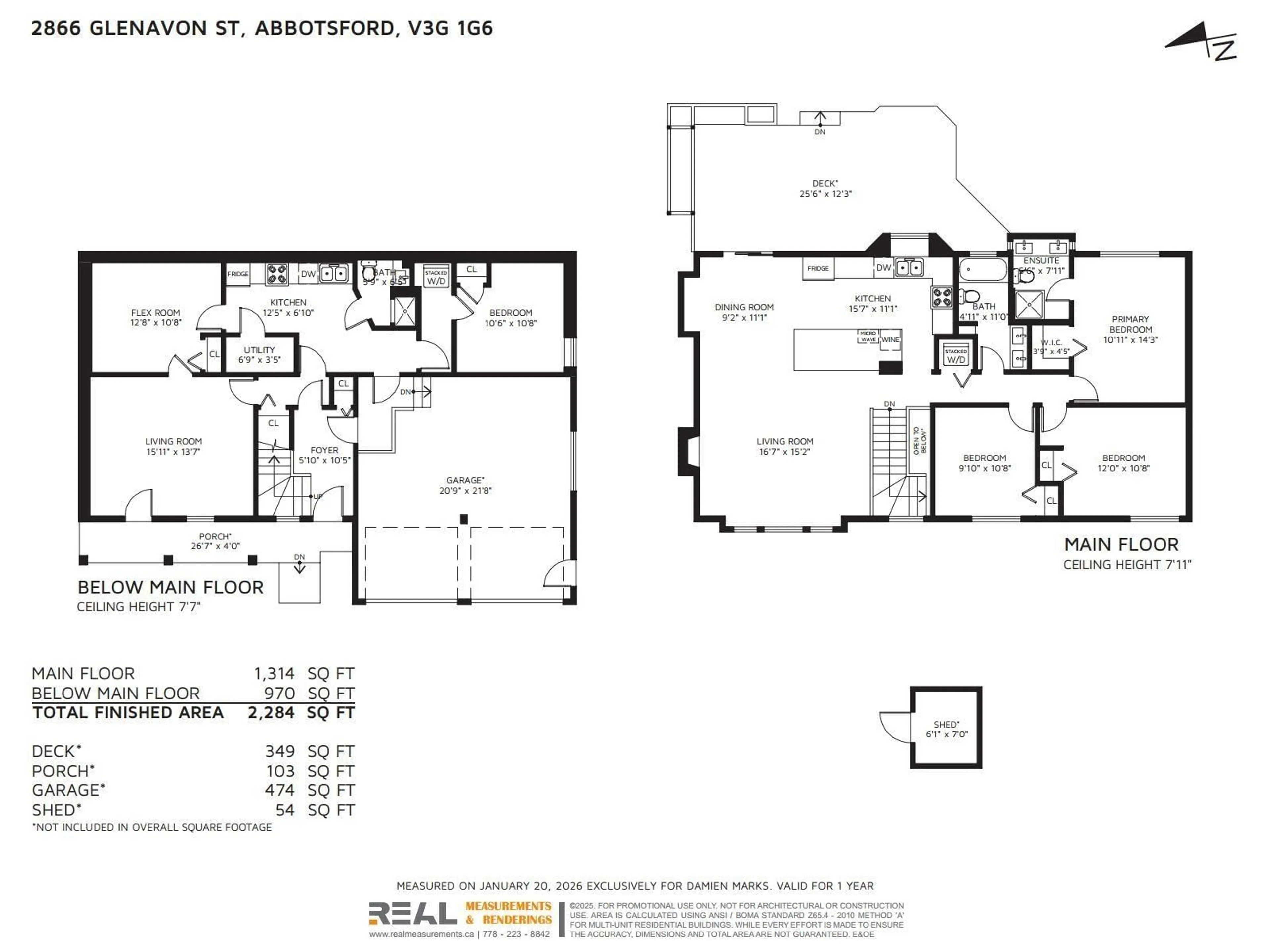 Floor plan for 2866 GLENAVON STREET, Abbotsford British Columbia V3G1G6