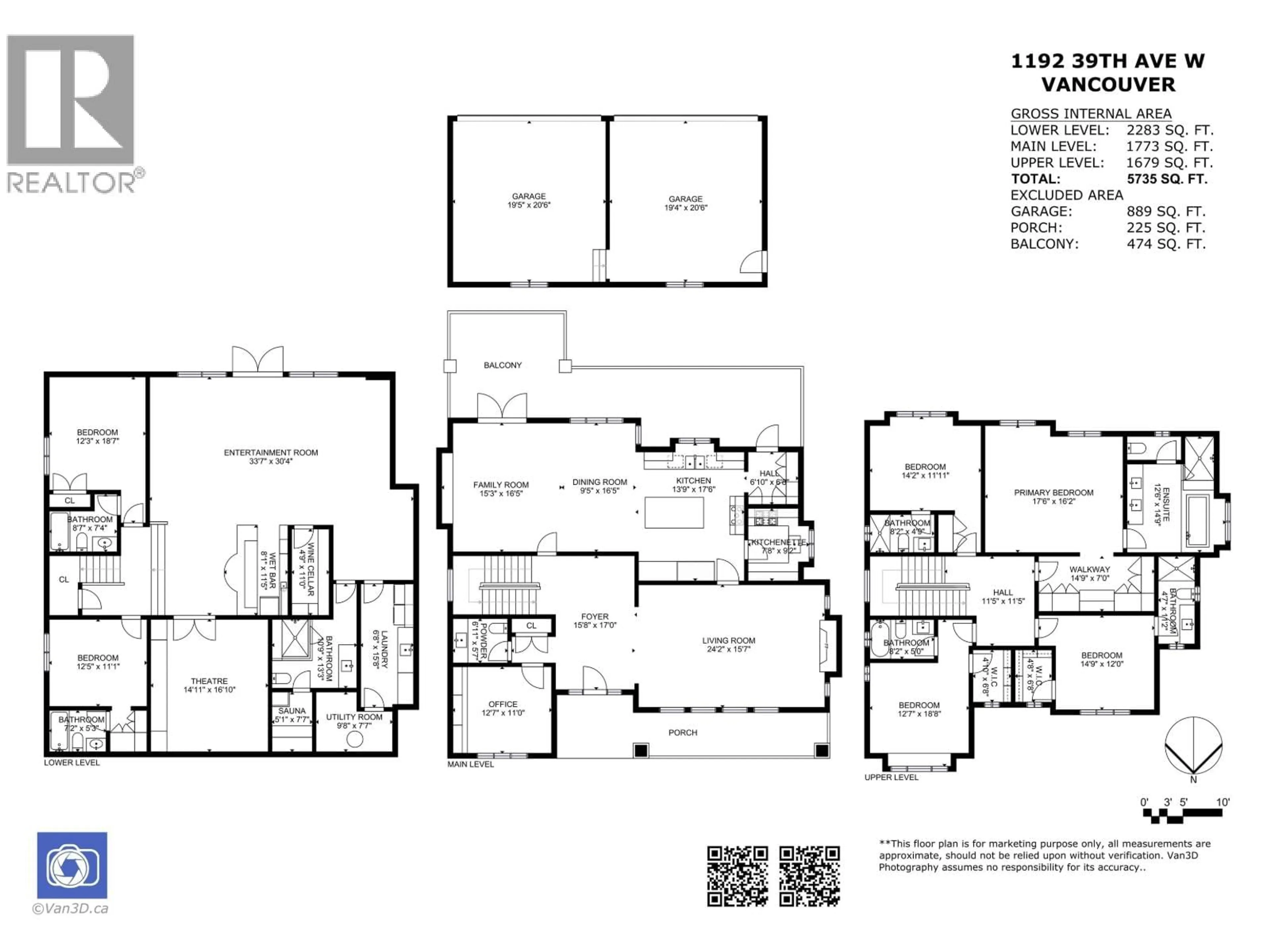 Floor plan for 1192 39TH AVENUE, Vancouver British Columbia V6M1S8