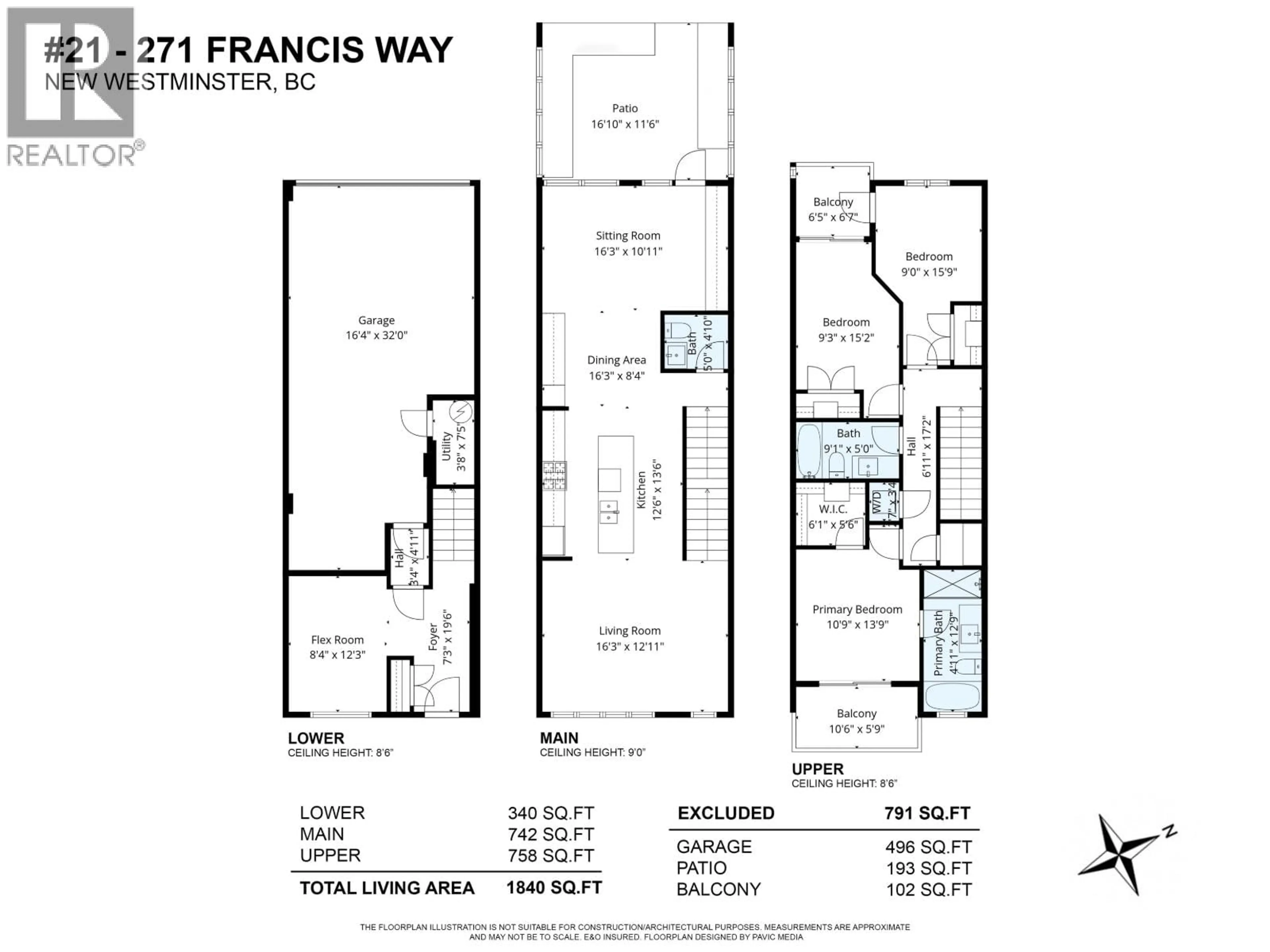 Floor plan for TH21 - 271 FRANCIS WAY, New Westminster British Columbia V3L0H2