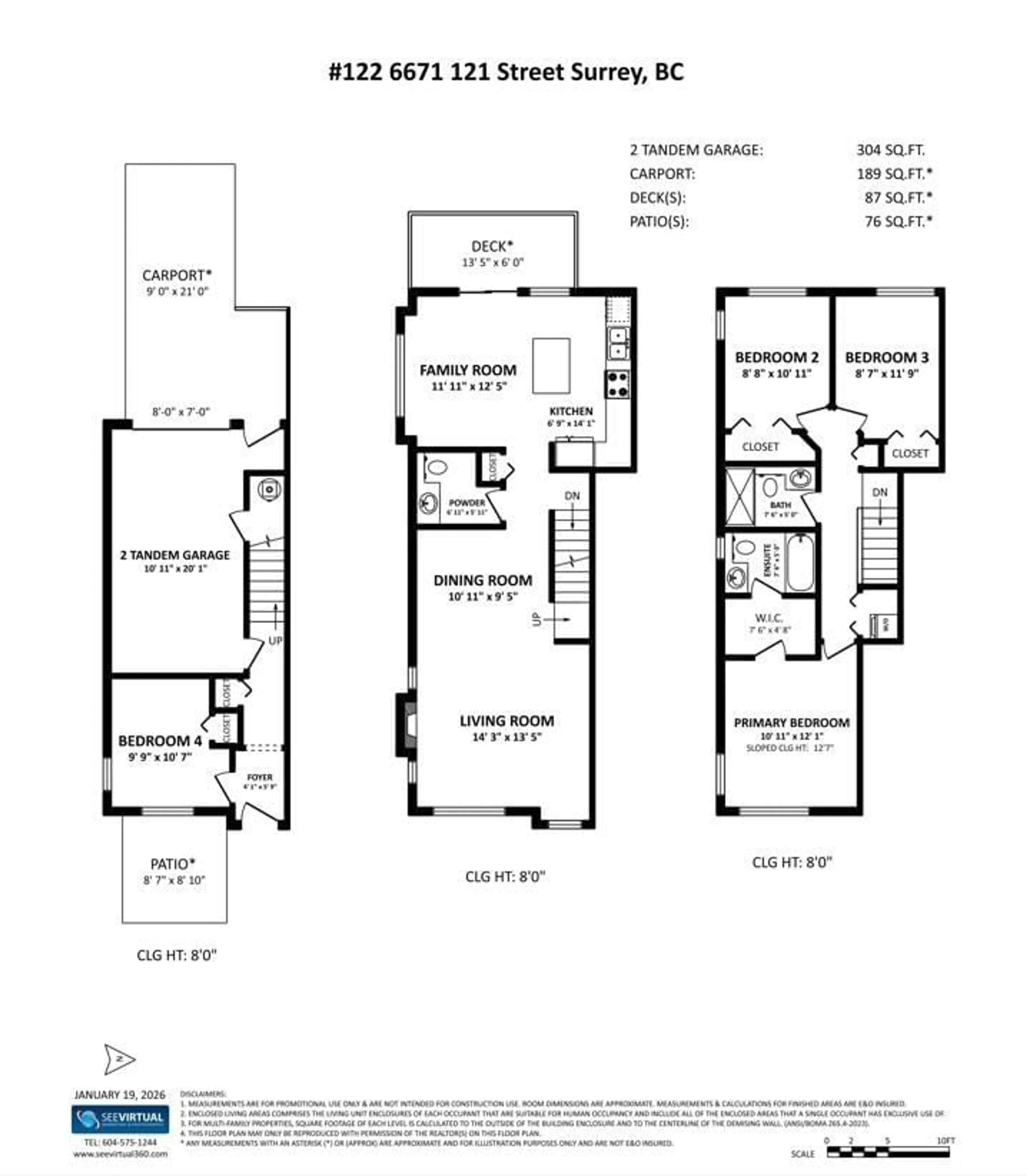Floor plan for 122 - 6671 121 STREET, Surrey British Columbia V3W1T9