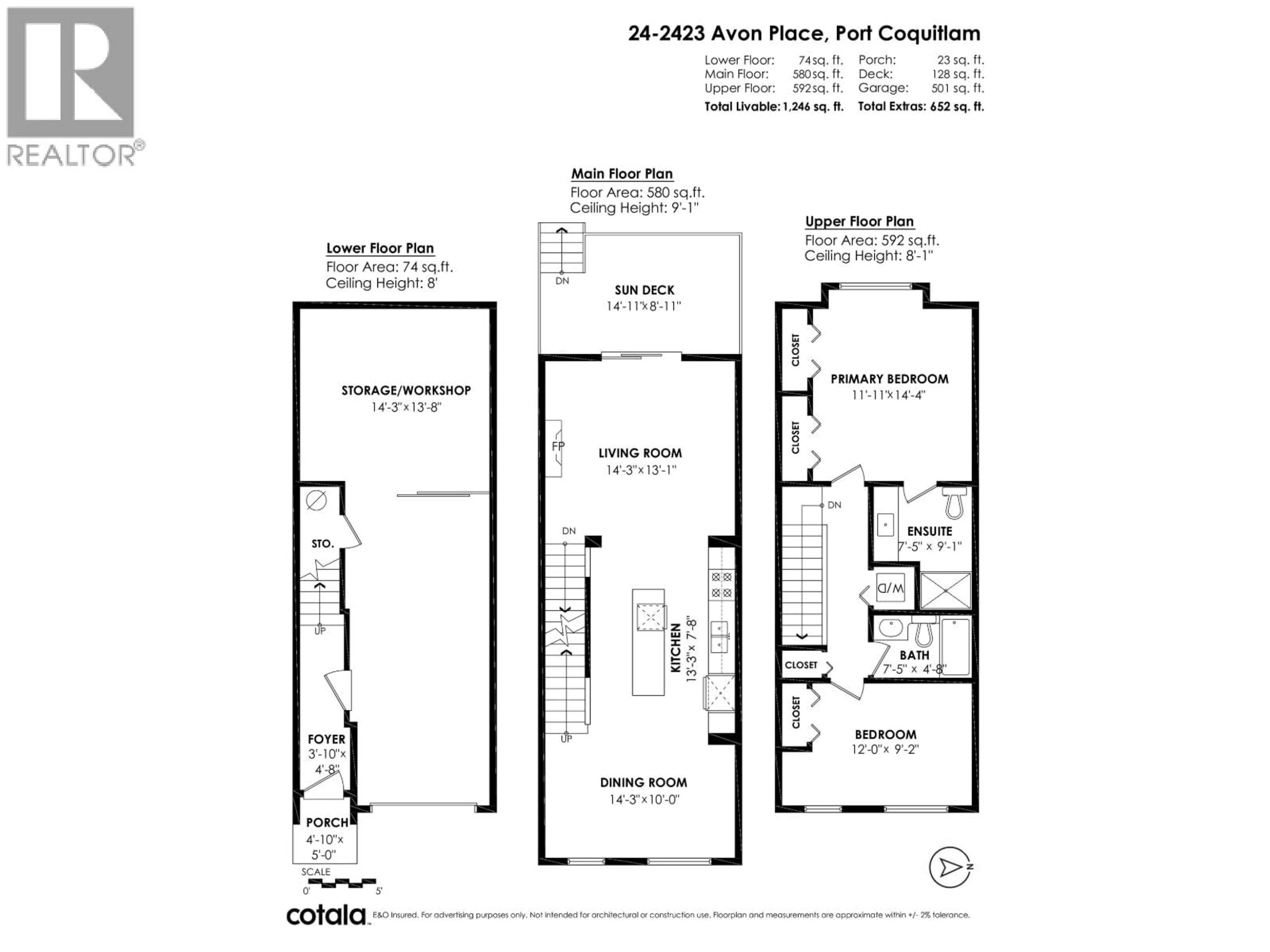 Floor plan for 24 - 2423 AVON PLACE, Port Coquitlam British Columbia V3B0H5
