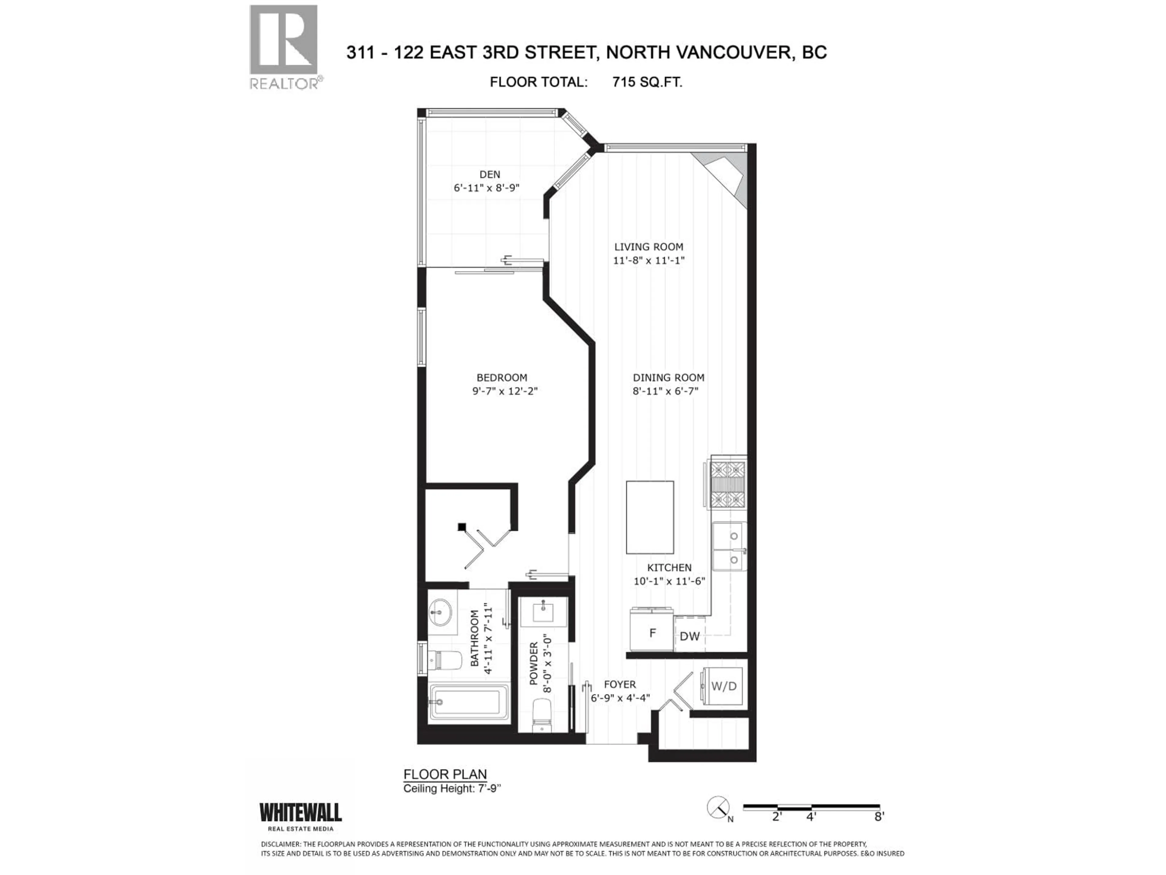 Floor plan for 311 - 122 3RD STREET, North Vancouver British Columbia V7L1E6