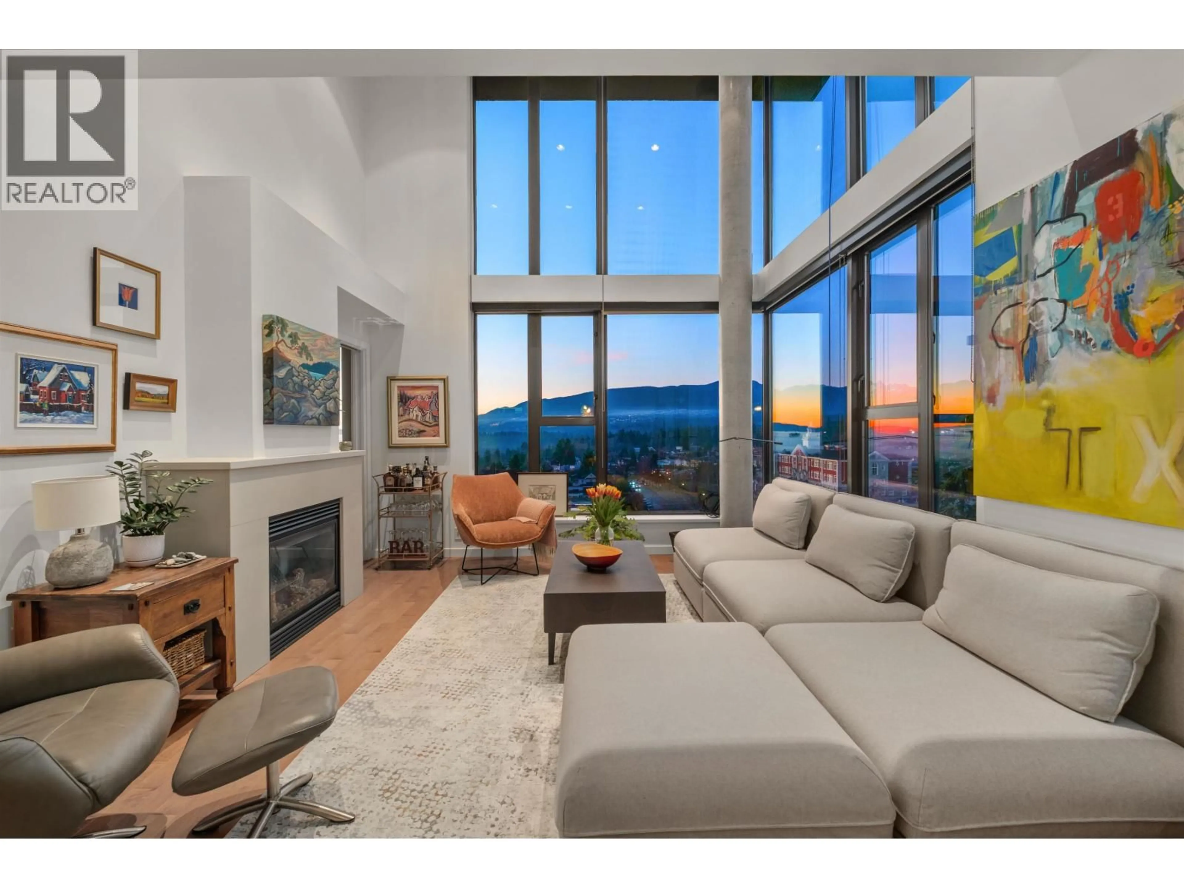 Living room with furniture, ceramic/tile floor for PH8 - 683 VICTORIA PARK, North Vancouver British Columbia V7M0A2