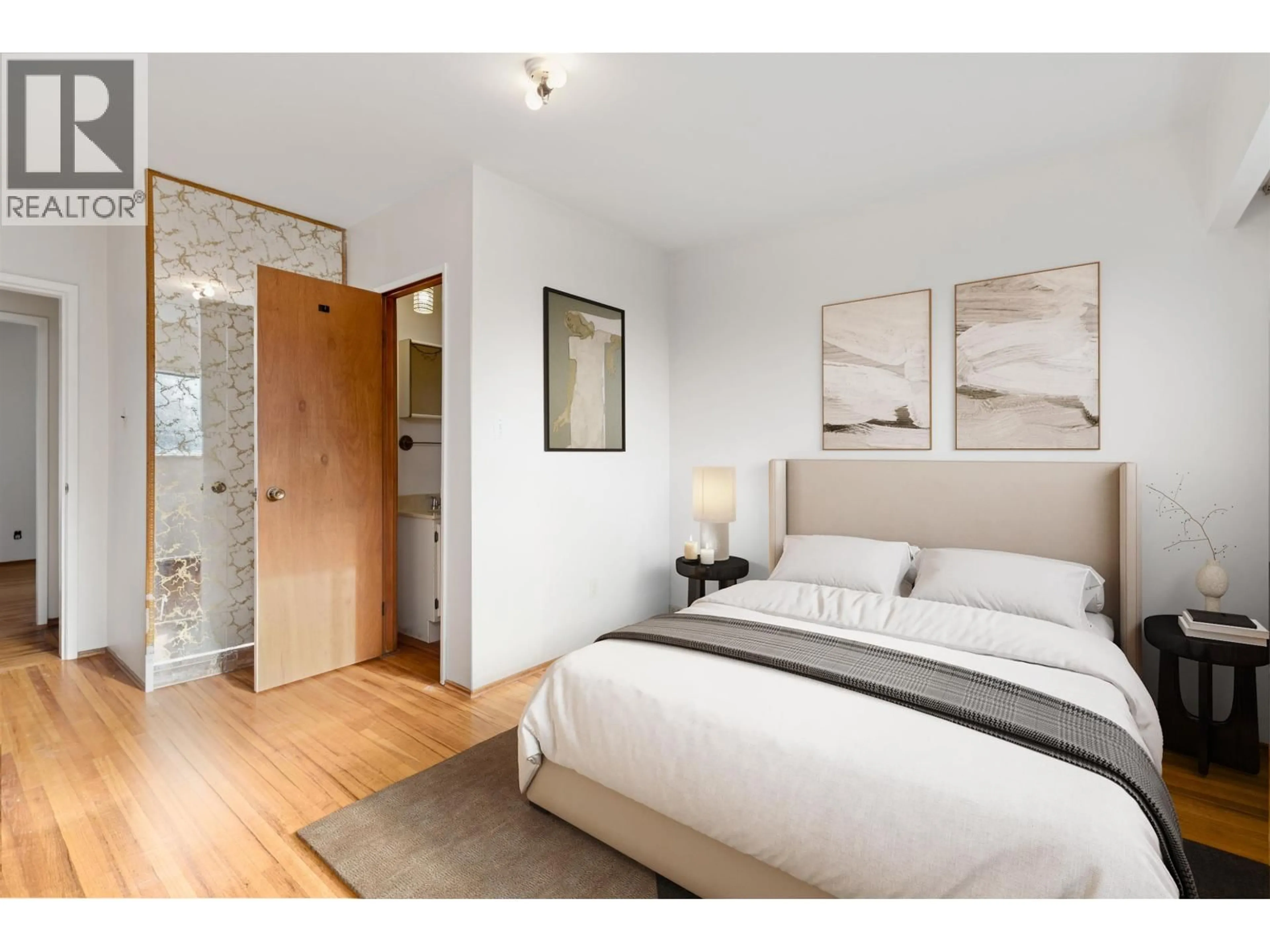 Bedroom with bed, wood/laminate floor for 133 63RD AVENUE, Vancouver British Columbia V5X2H7