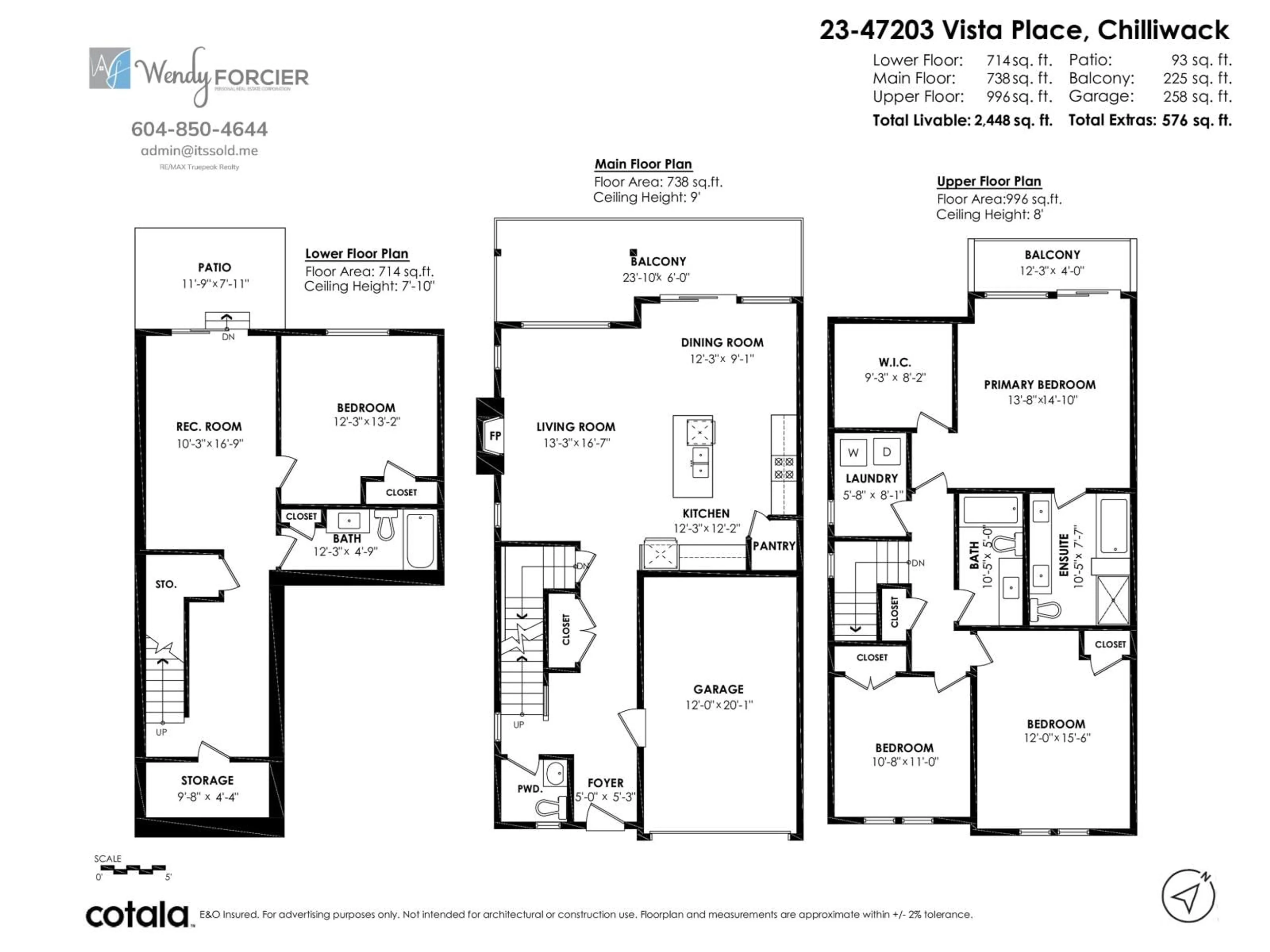 Floor plan for 23 - 47203 VISTA PLACE, Chilliwack British Columbia V2R6E2
