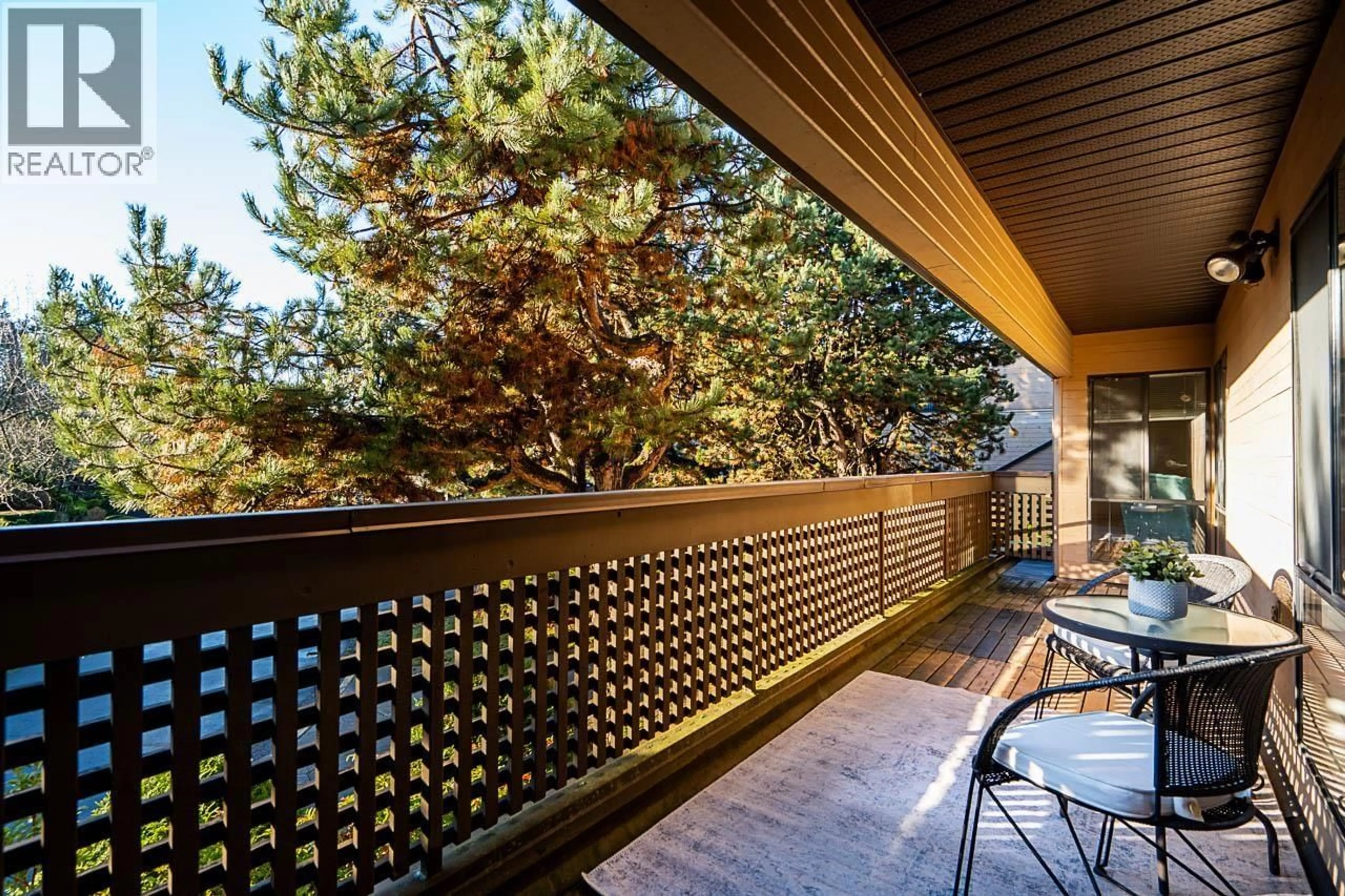 Patio, forest/trees view for 206 - 333 WETHERSFIELD DRIVE, Vancouver British Columbia V5X4M9