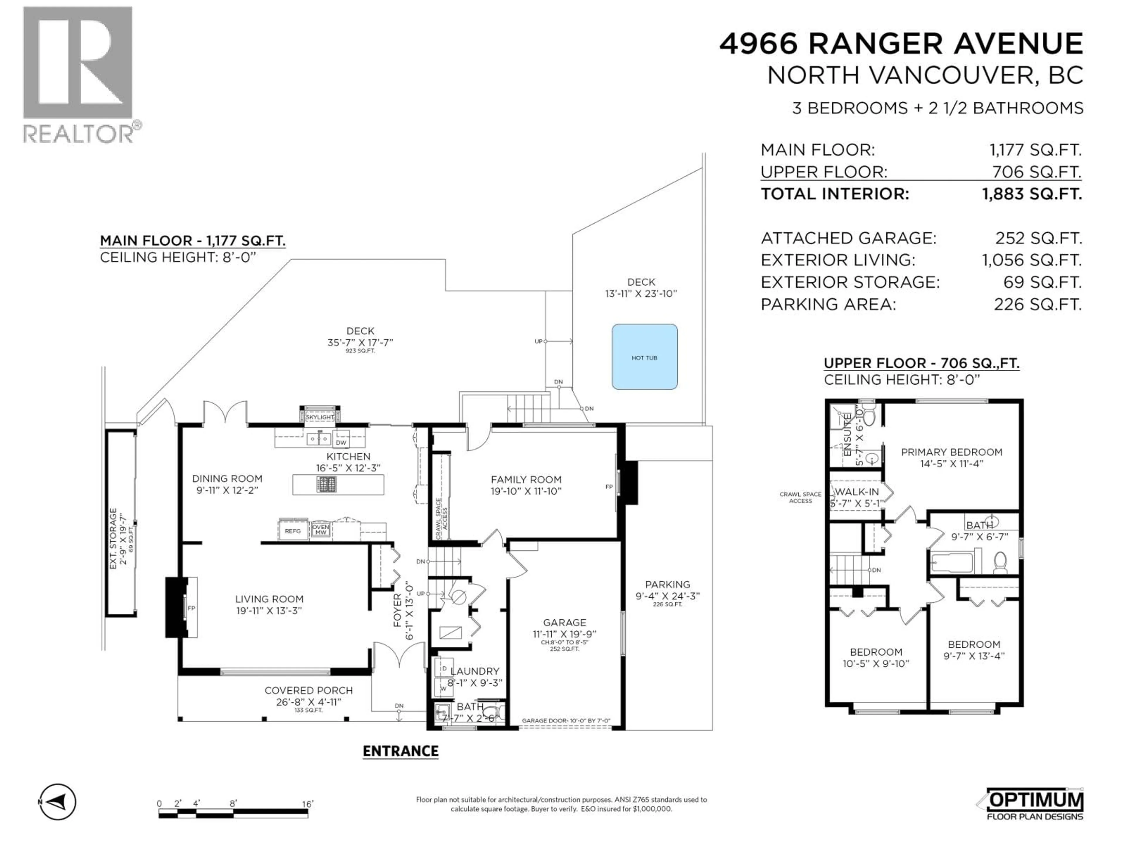 Floor plan for 4966 RANGER AVENUE, North Vancouver British Columbia V7R3M4