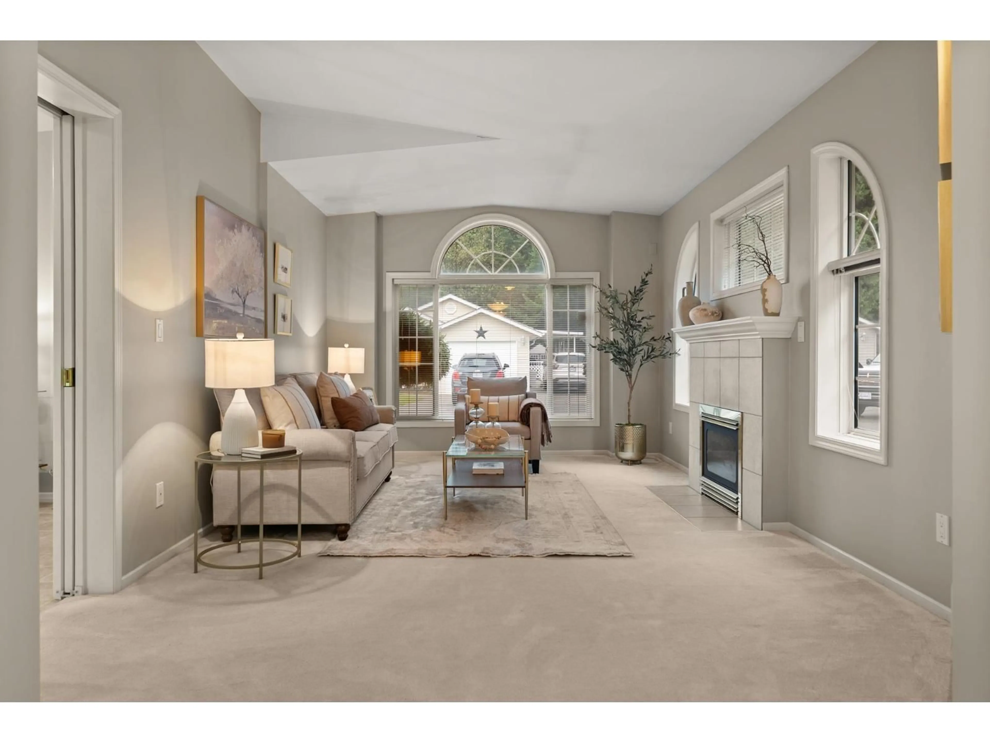 Living room with furniture, carpet floor for 123 - 9080 198 STREET, Langley British Columbia V1M3A8