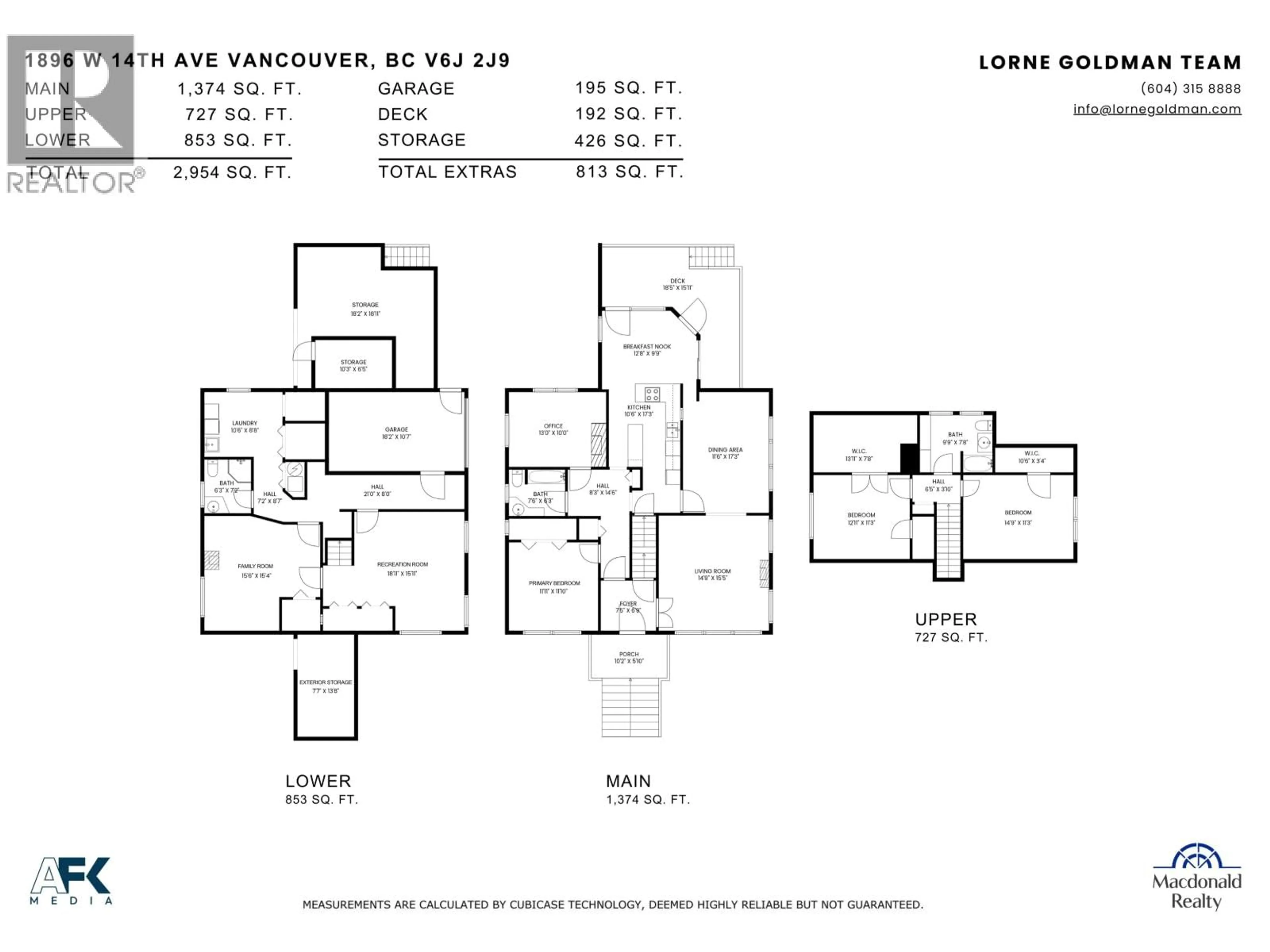 Floor plan for 1896 14TH AVENUE, Vancouver British Columbia V6J2J9
