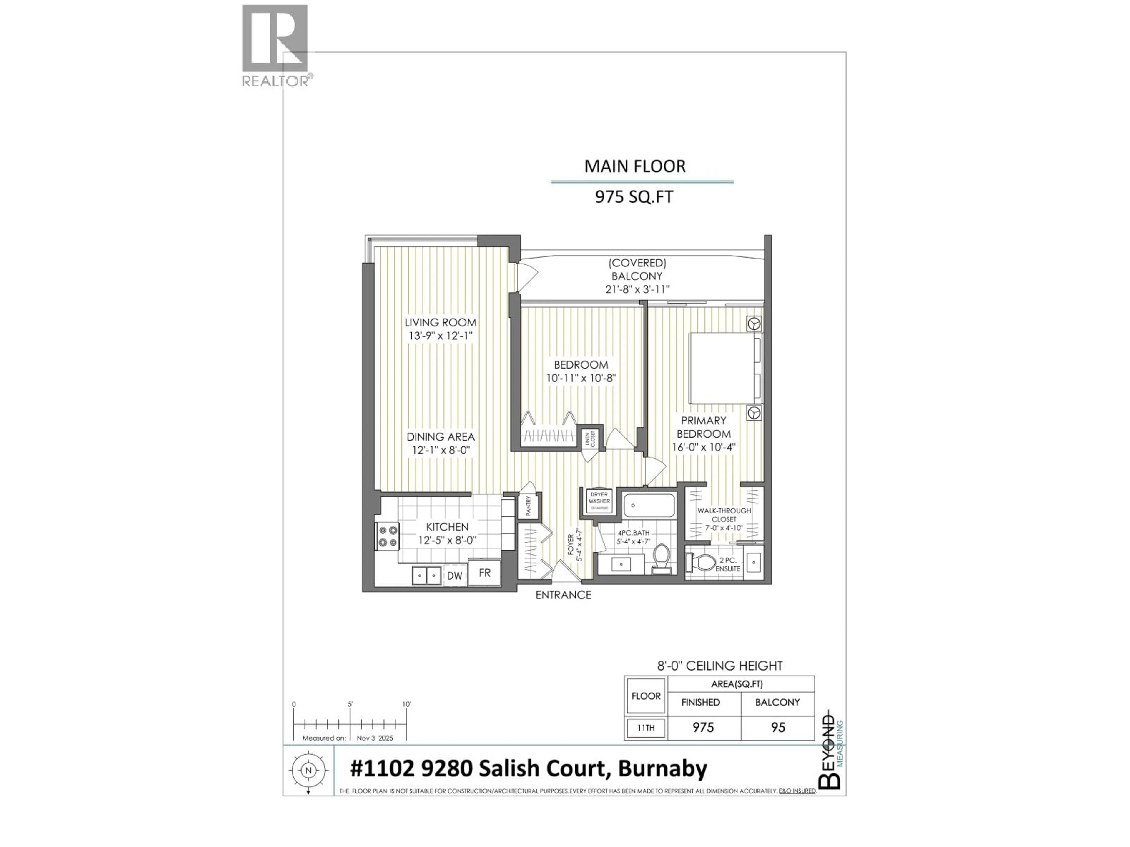 Floor plan for 1102 - 9280 SALISH COURT, Burnaby British Columbia V3J7J8