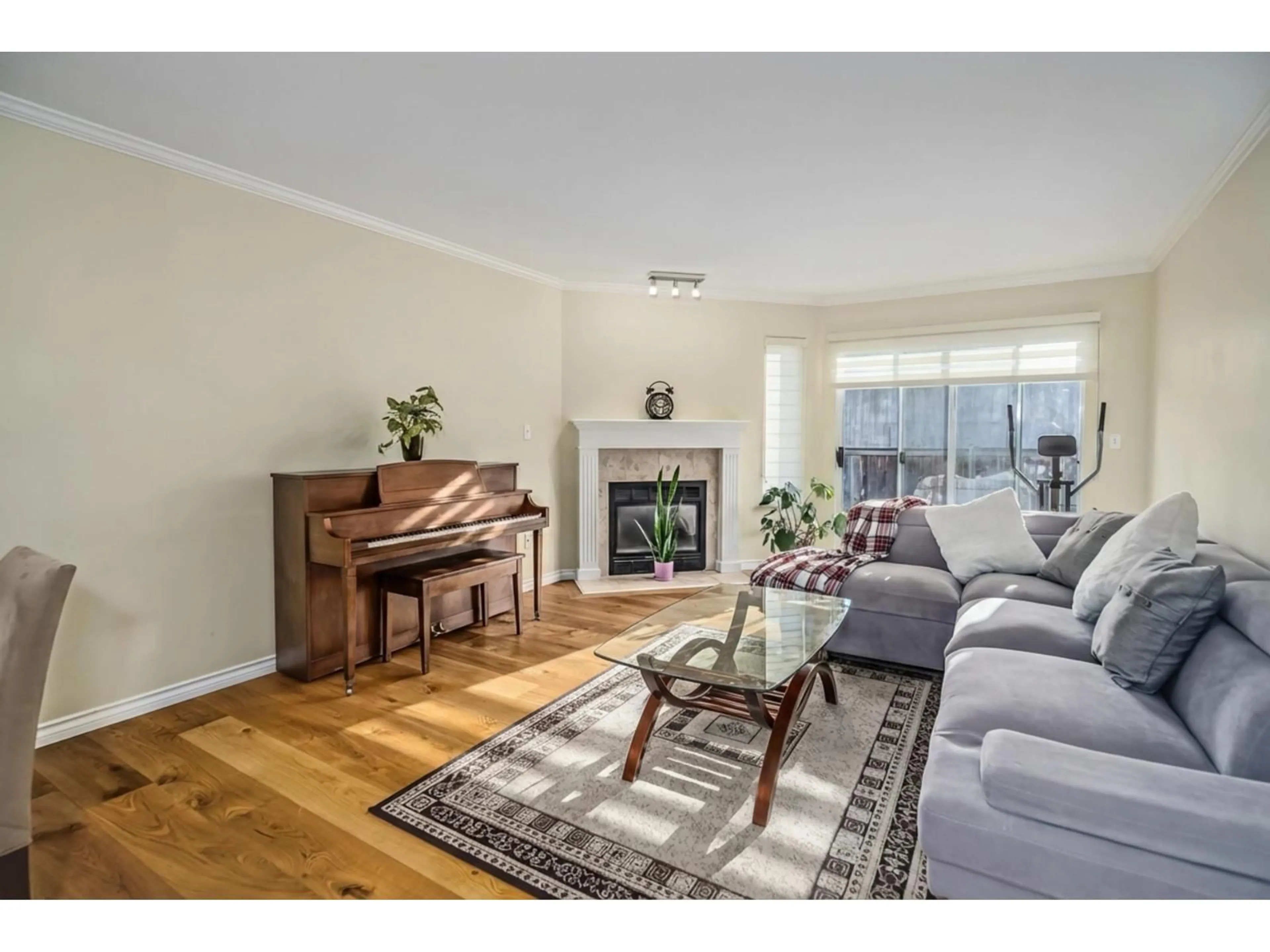 Living room with furniture, wood/laminate floor for 410 - 6866 NICHOLSON ROAD, Delta British Columbia V4E3M6