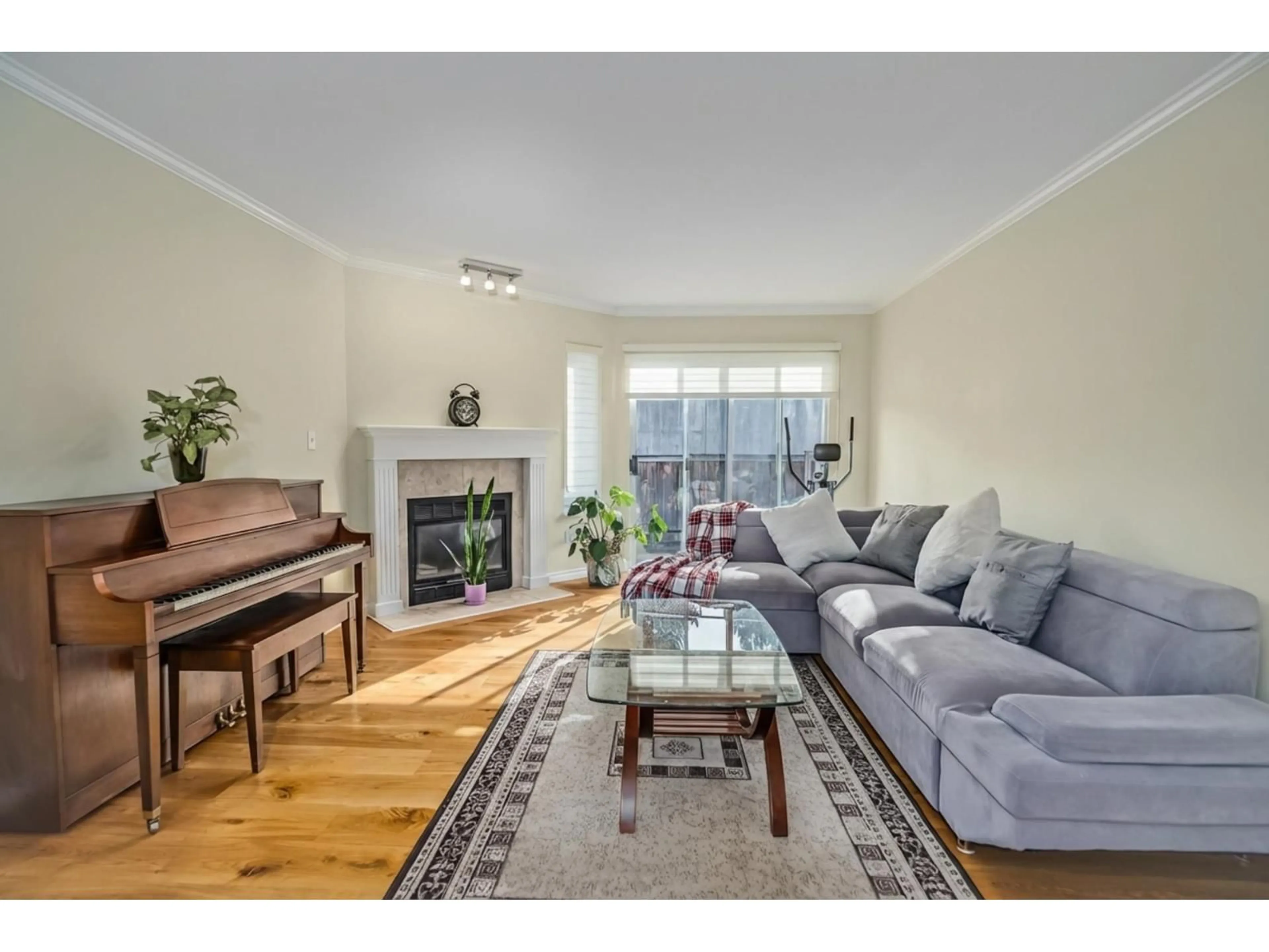 Living room with furniture, wood/laminate floor for 410 - 6866 NICHOLSON ROAD, Delta British Columbia V4E3M6