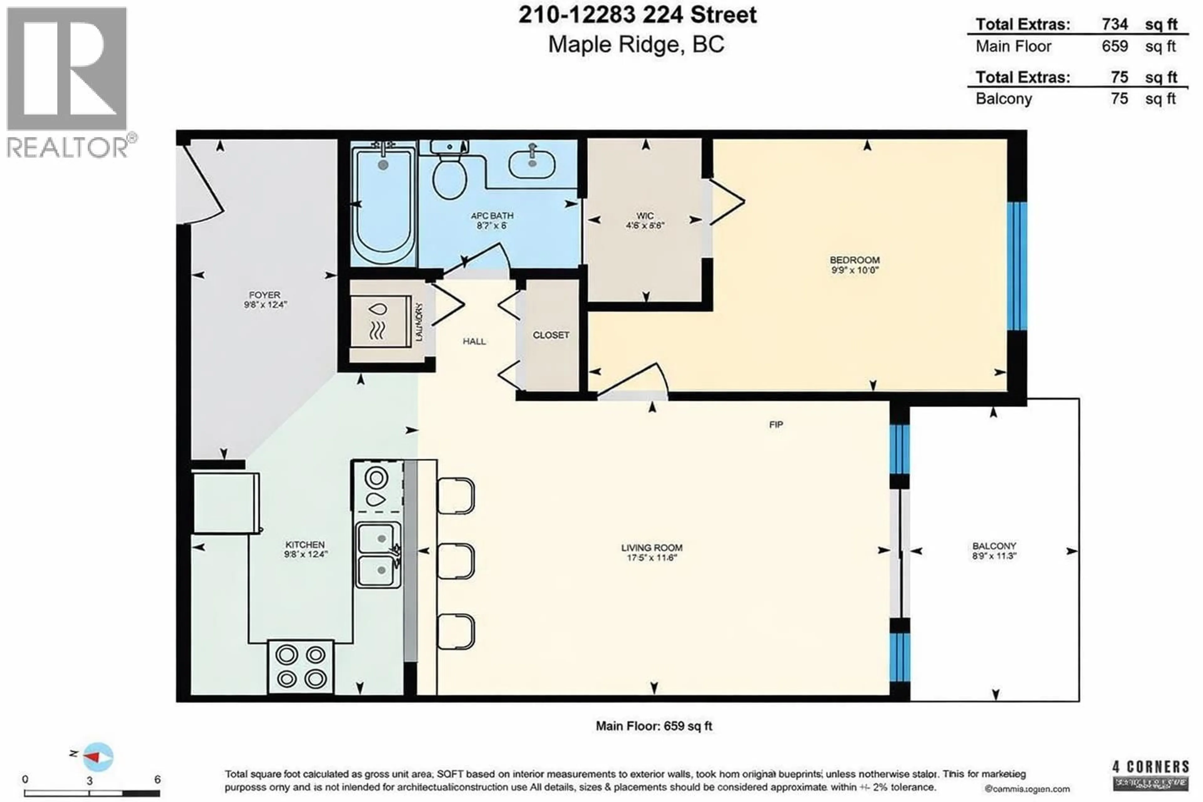 Floor plan for 210 - 12283 224 STREET, Maple Ridge British Columbia V2X8Z3