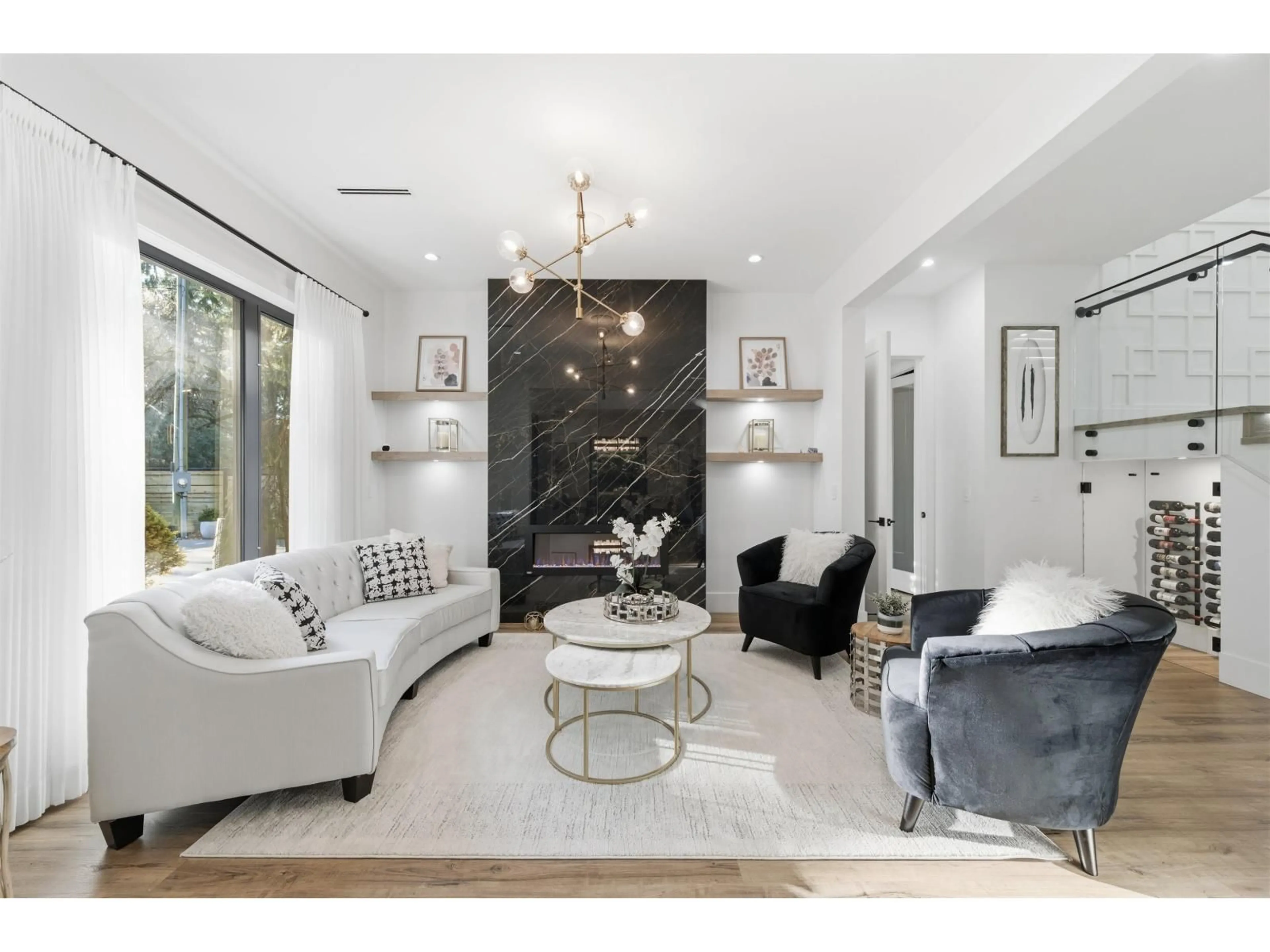 Living room with furniture, ceramic/tile floor for 13125 24 AVENUE, Surrey British Columbia V4A2G2