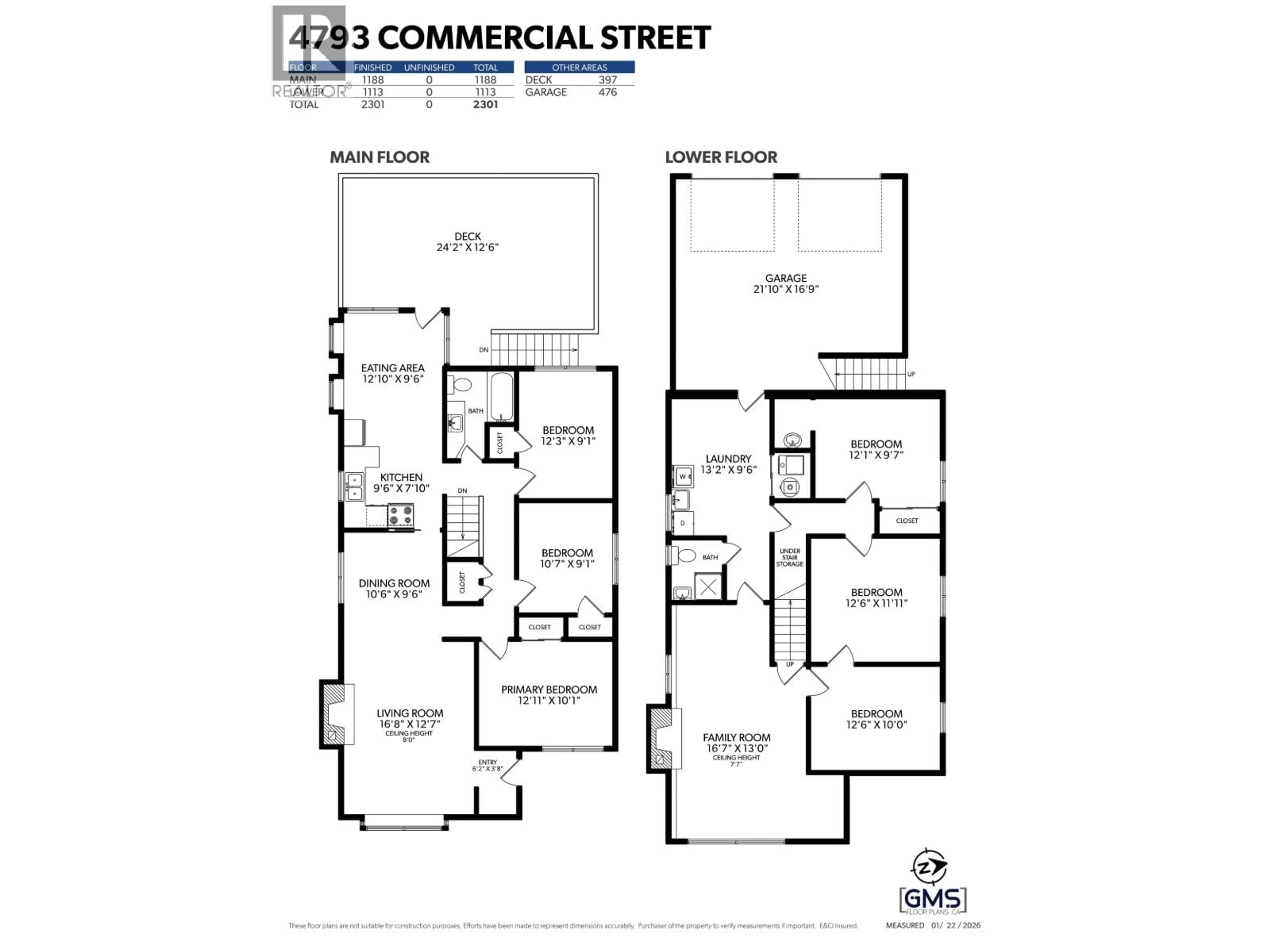 Floor plan for 4793 COMMERCIAL STREET, Vancouver British Columbia V5N4G8