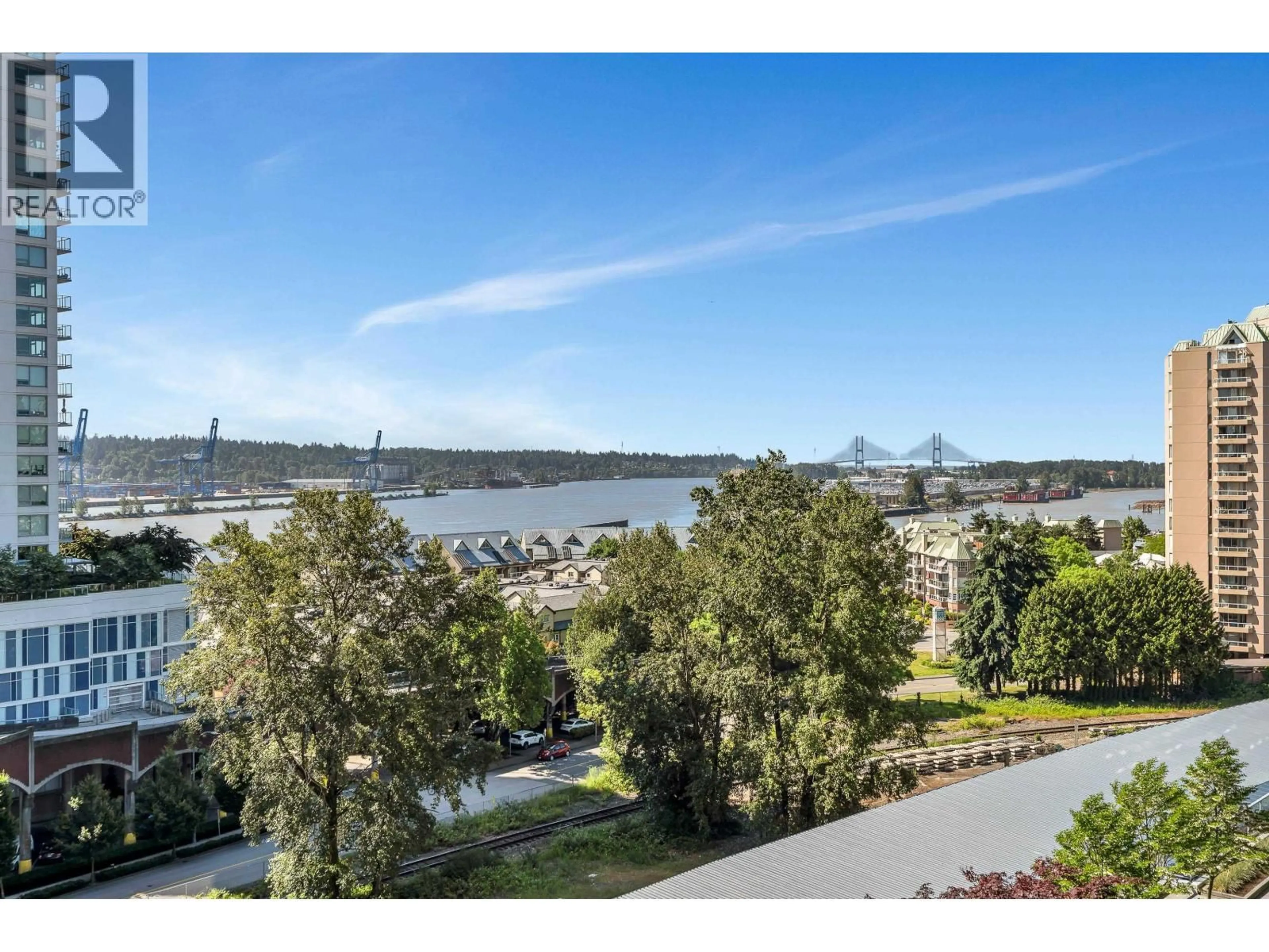 A pic from outside/outdoor area/front of a property/back of a property/a pic from drone, water/lake/river/ocean view for 1110 - 898 CARNARVON STREET, New Westminster British Columbia V3M0C3