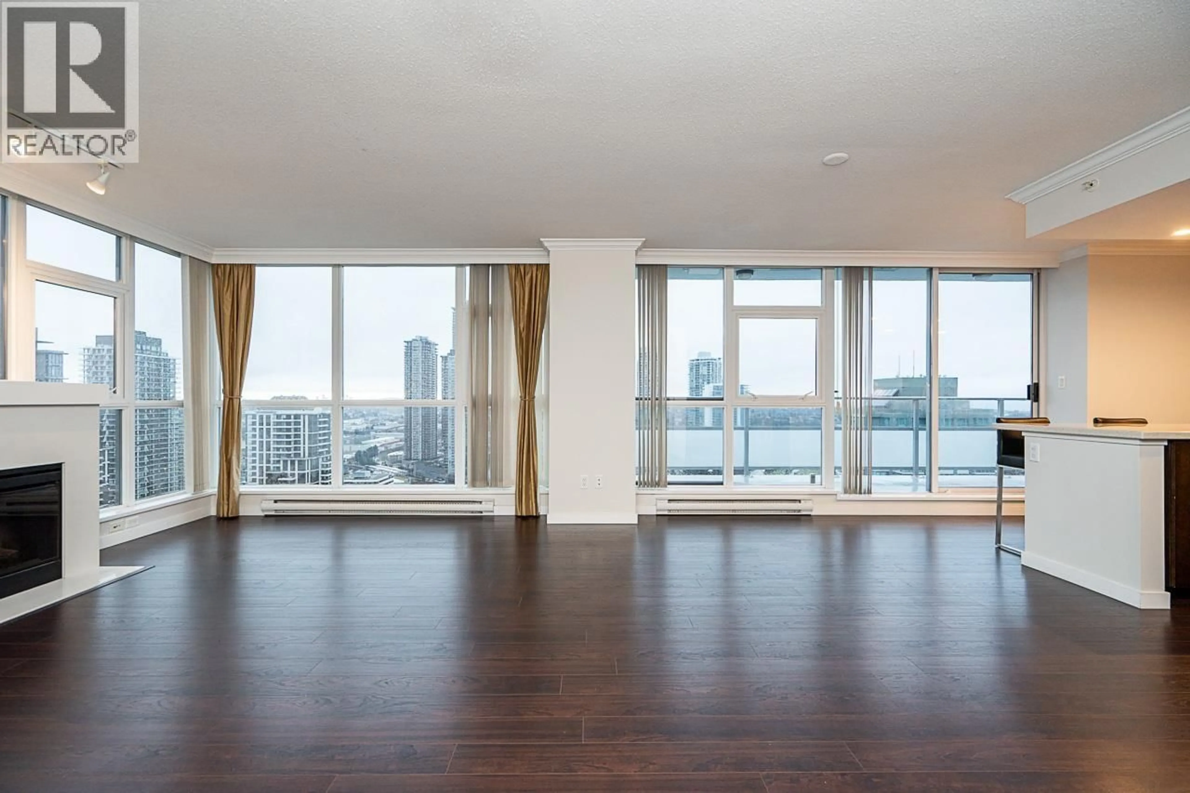 Living room with furniture, wood/laminate floor for 2703 - 4400 BUCHANAN STREET, Burnaby British Columbia V5C0E3