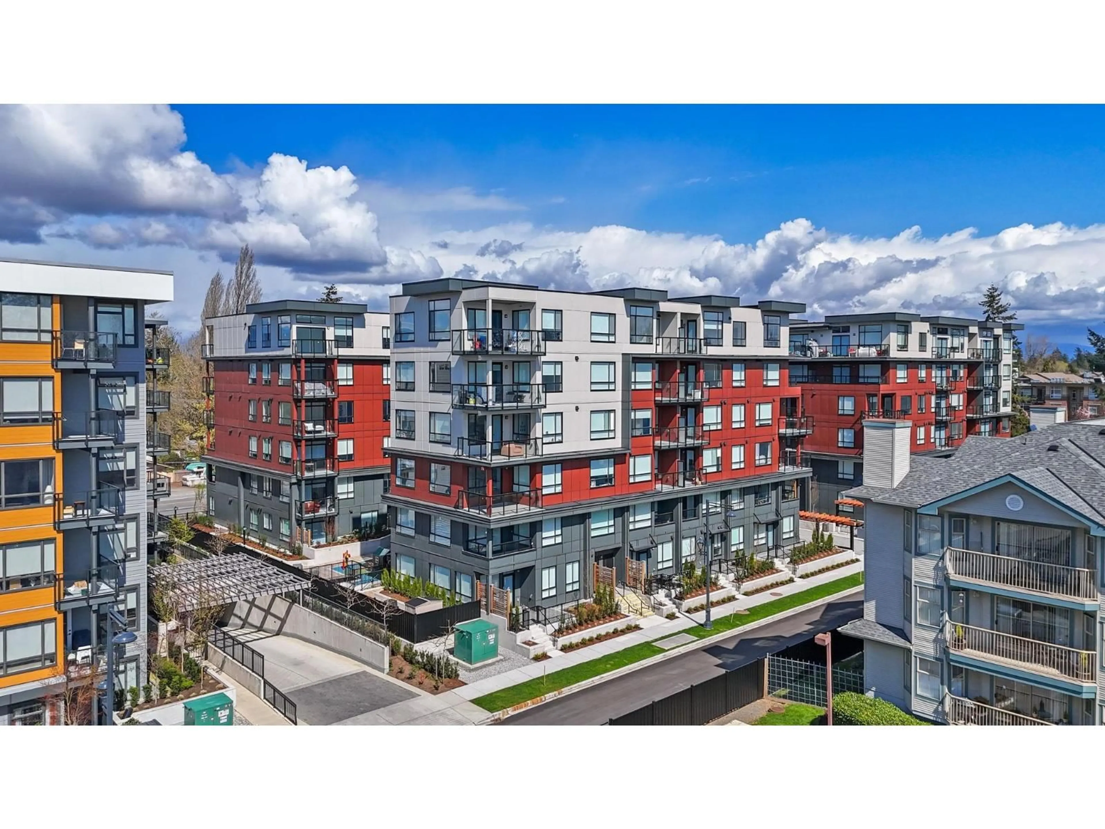 A pic from outside/outdoor area/front of a property/back of a property/a pic from drone, city buildings view from balcony for W412 - 13838 108 AVENUE, Surrey British Columbia V3T0T8