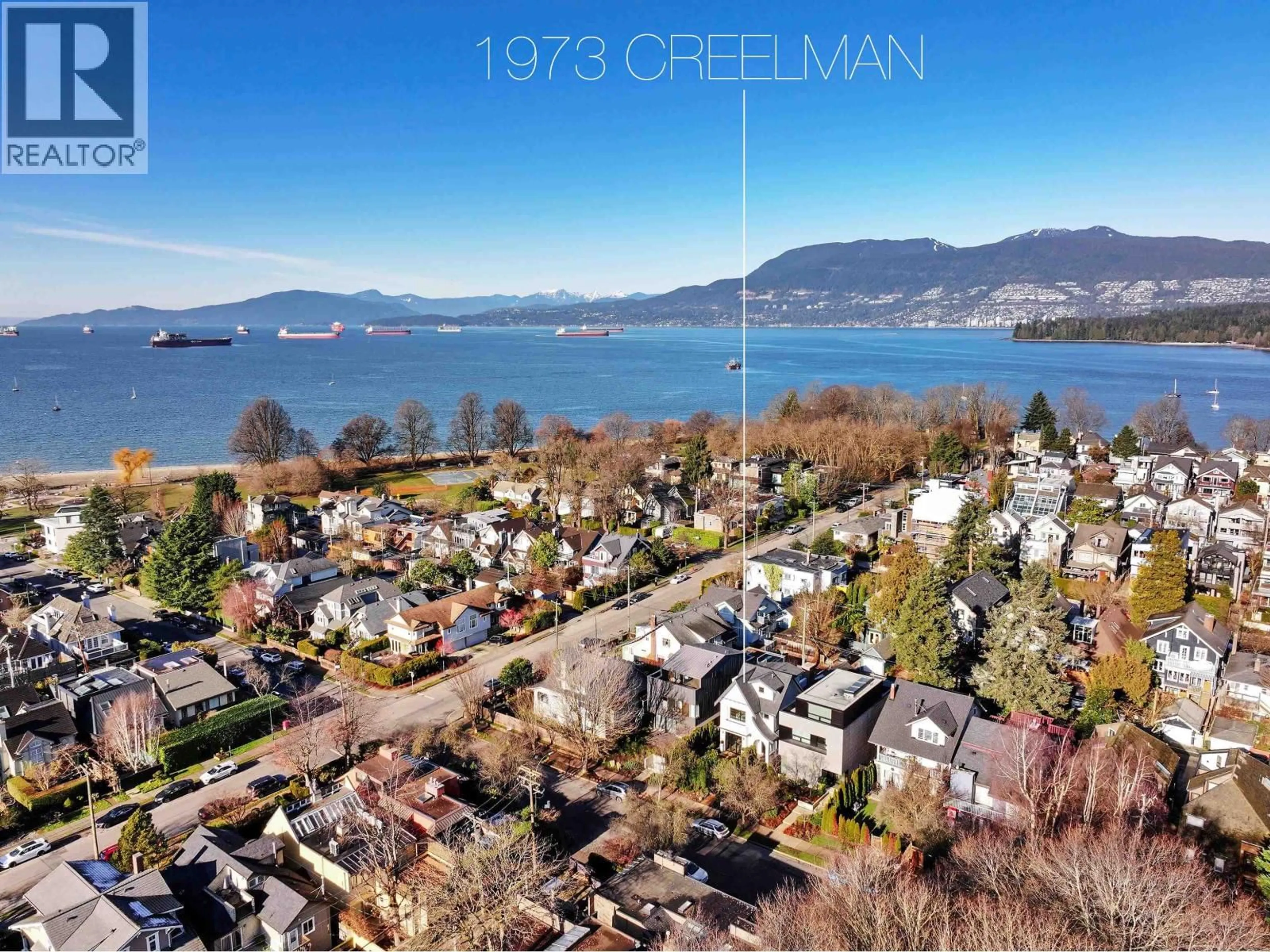 A pic from outside/outdoor area/front of a property/back of a property/a pic from drone, water/lake/river/ocean view for 1973 CREELMAN AVENUE, Vancouver British Columbia V6J1B8