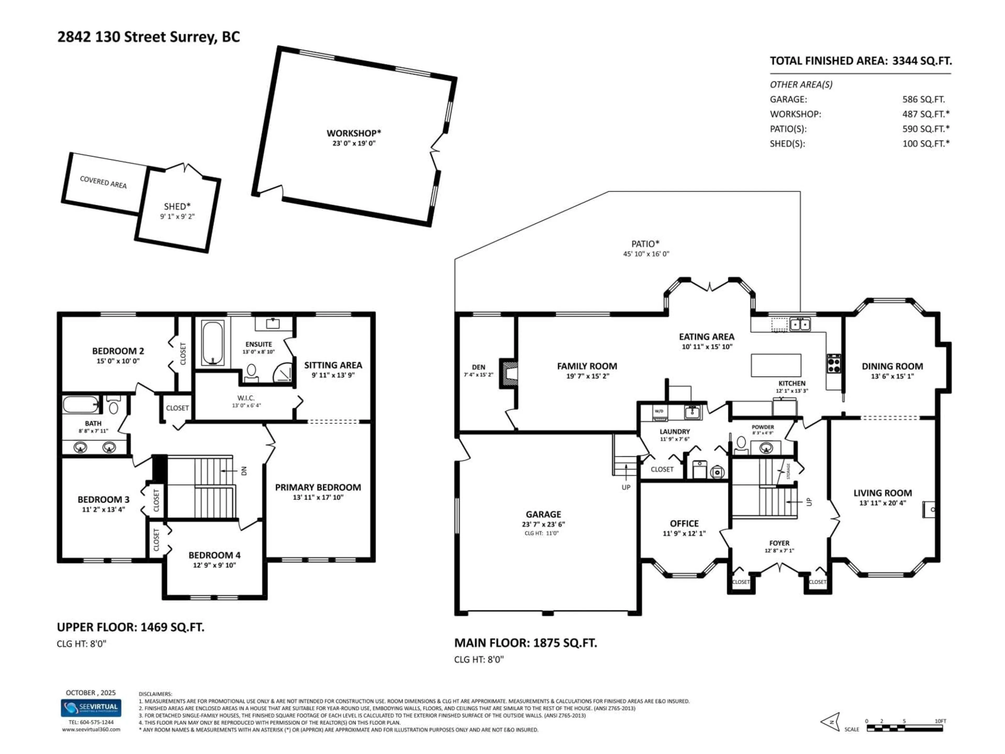 Floor plan for 2842 130 STREET, Surrey British Columbia V4P1J7