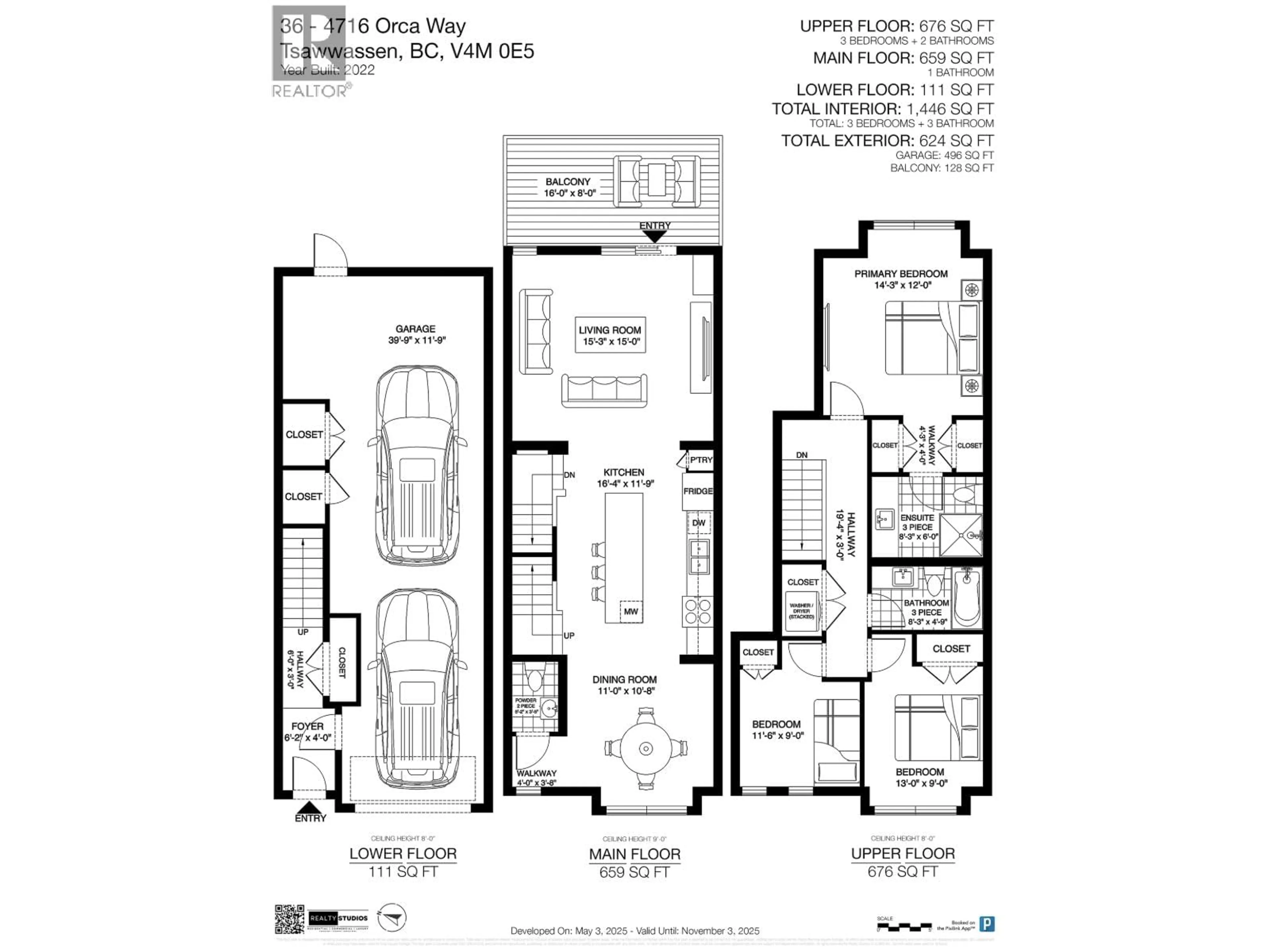 Floor plan for 36 - 4716 ORCA WAY, Tsawwassen British Columbia V4M0E5