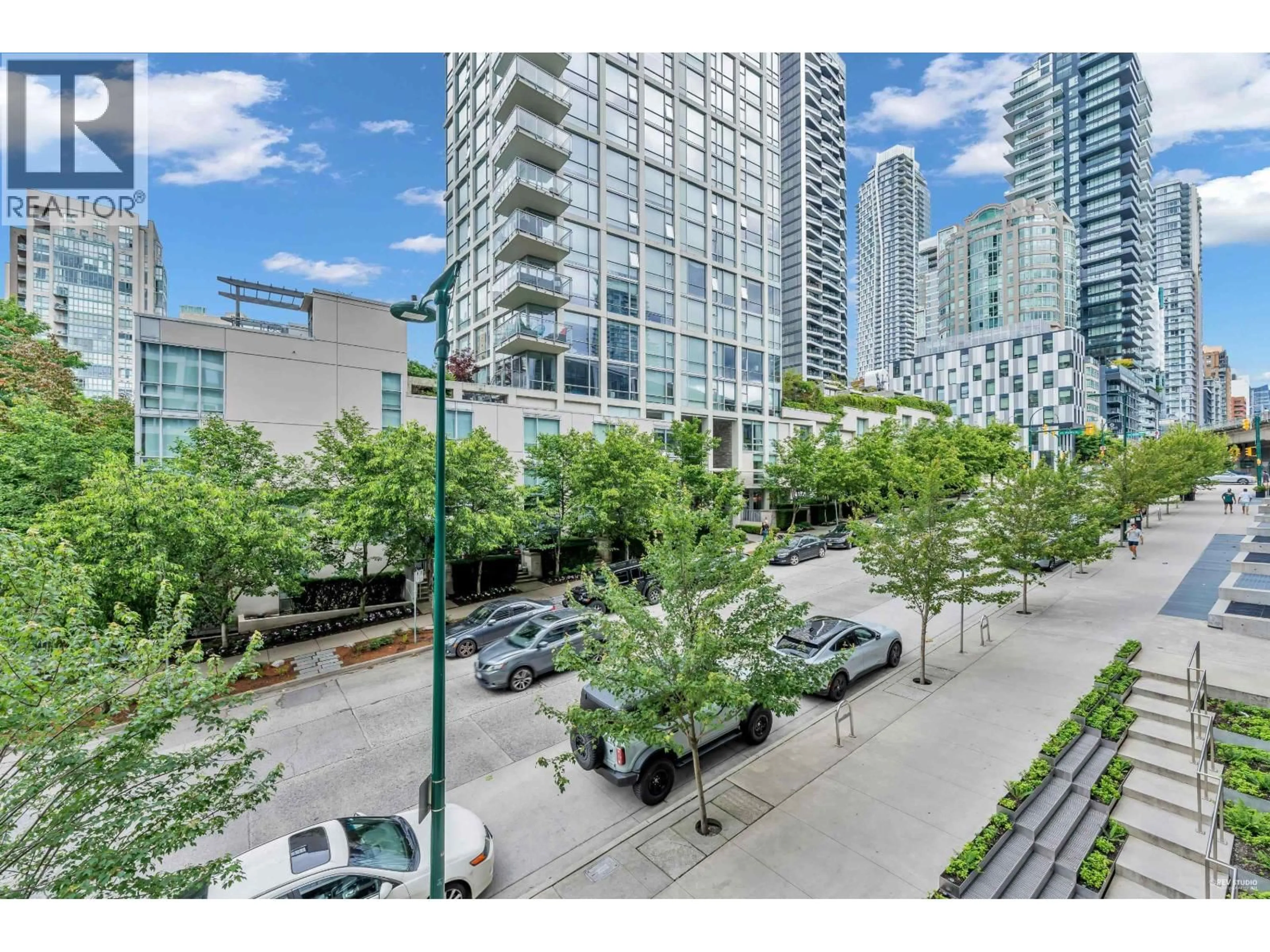 Patio, city buildings view from balcony for 303 - 1480 HOWE STREET, Vancouver British Columbia V6Z0G5
