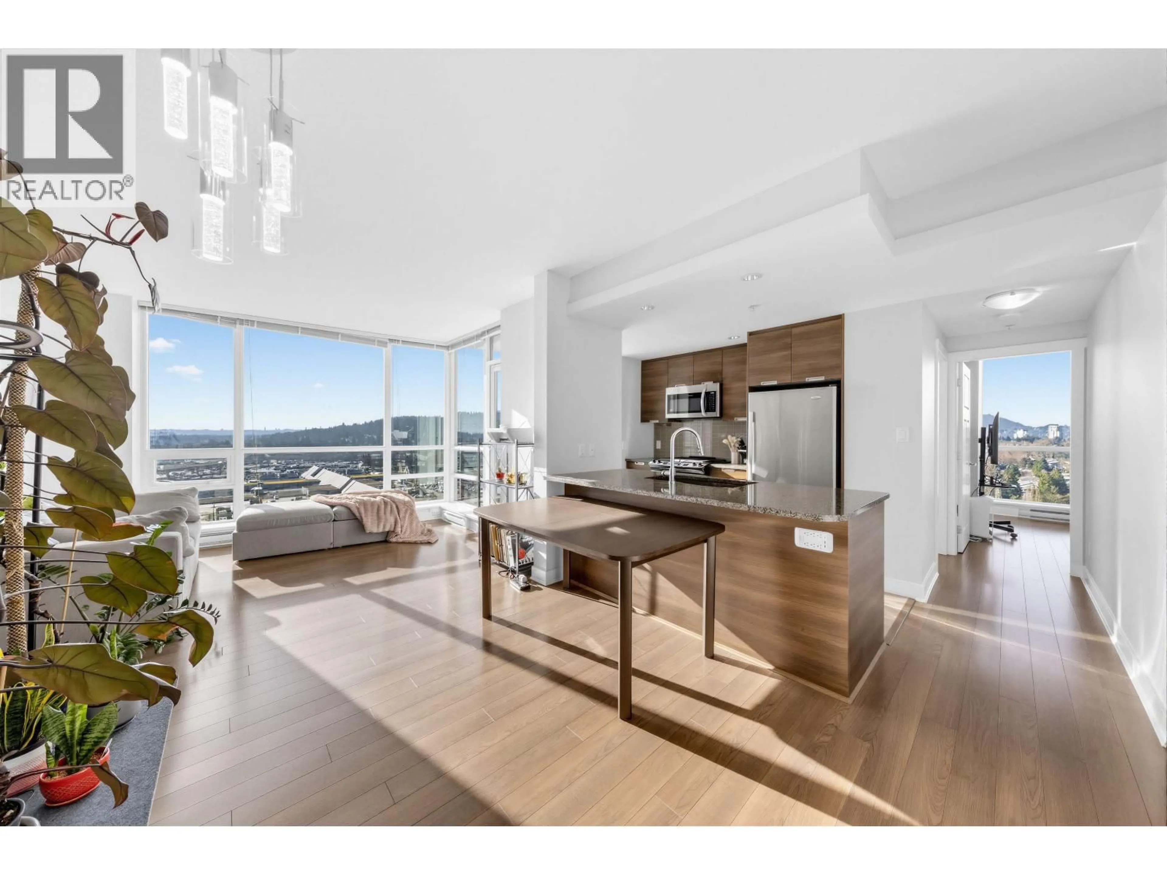 Open concept kitchen, wood/laminate floor for 1901 - 2968 GLEN DRIVE, Coquitlam British Columbia V3B0C4