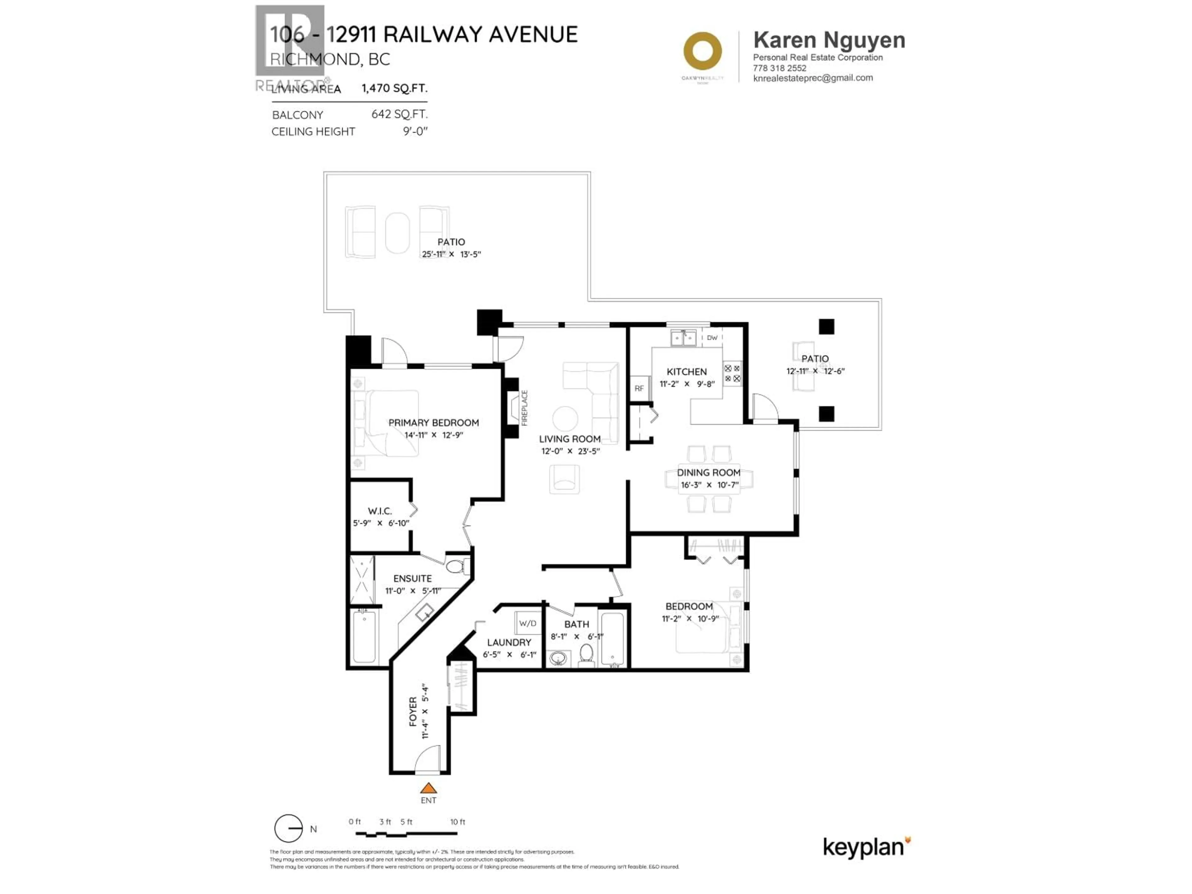 Floor plan for 106 - 12911 RAILWAY AVENUE, Richmond British Columbia V7E6L8