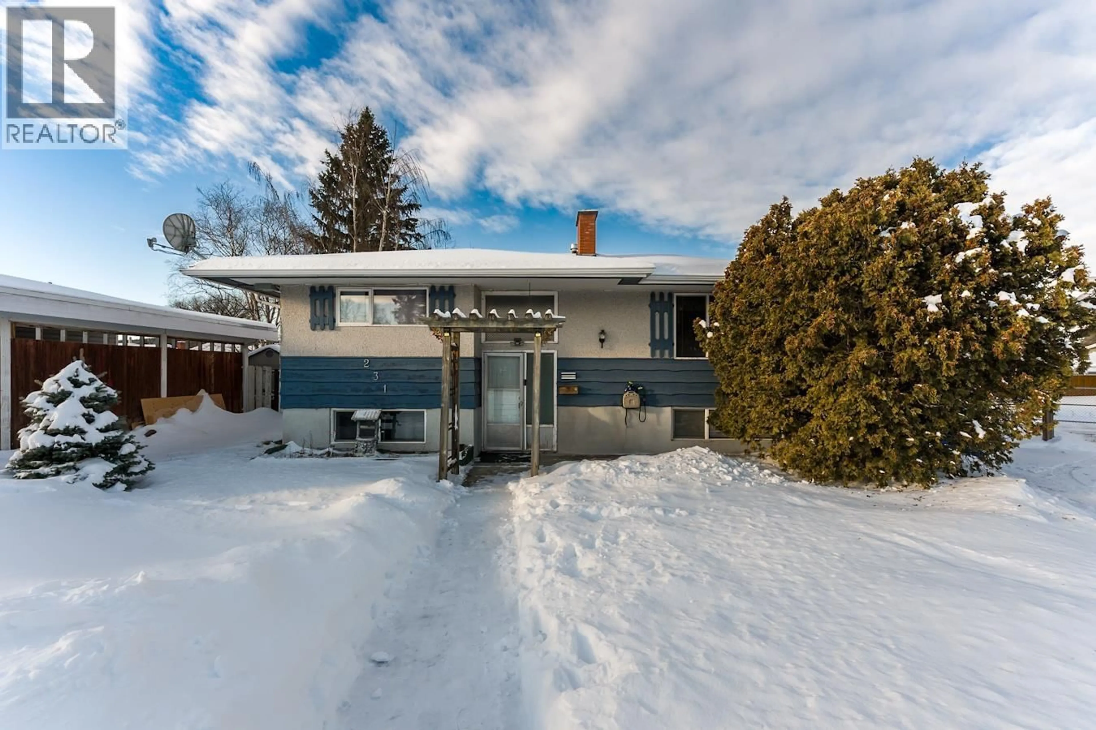 A pic from outside/outdoor area/front of a property/back of a property/a pic from drone, street for 231 WATSON CRESCENT, Prince George British Columbia V2L4P6