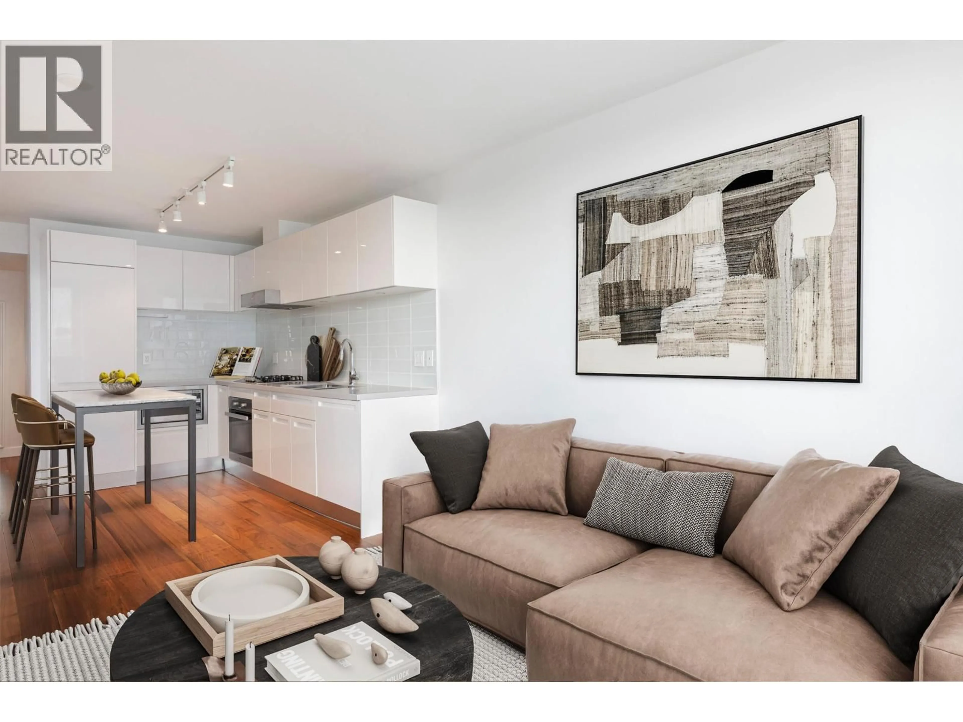 Living room with furniture, wood/laminate floor for 1201 - 188 KEEFER STREET, Vancouver British Columbia V6A0E3