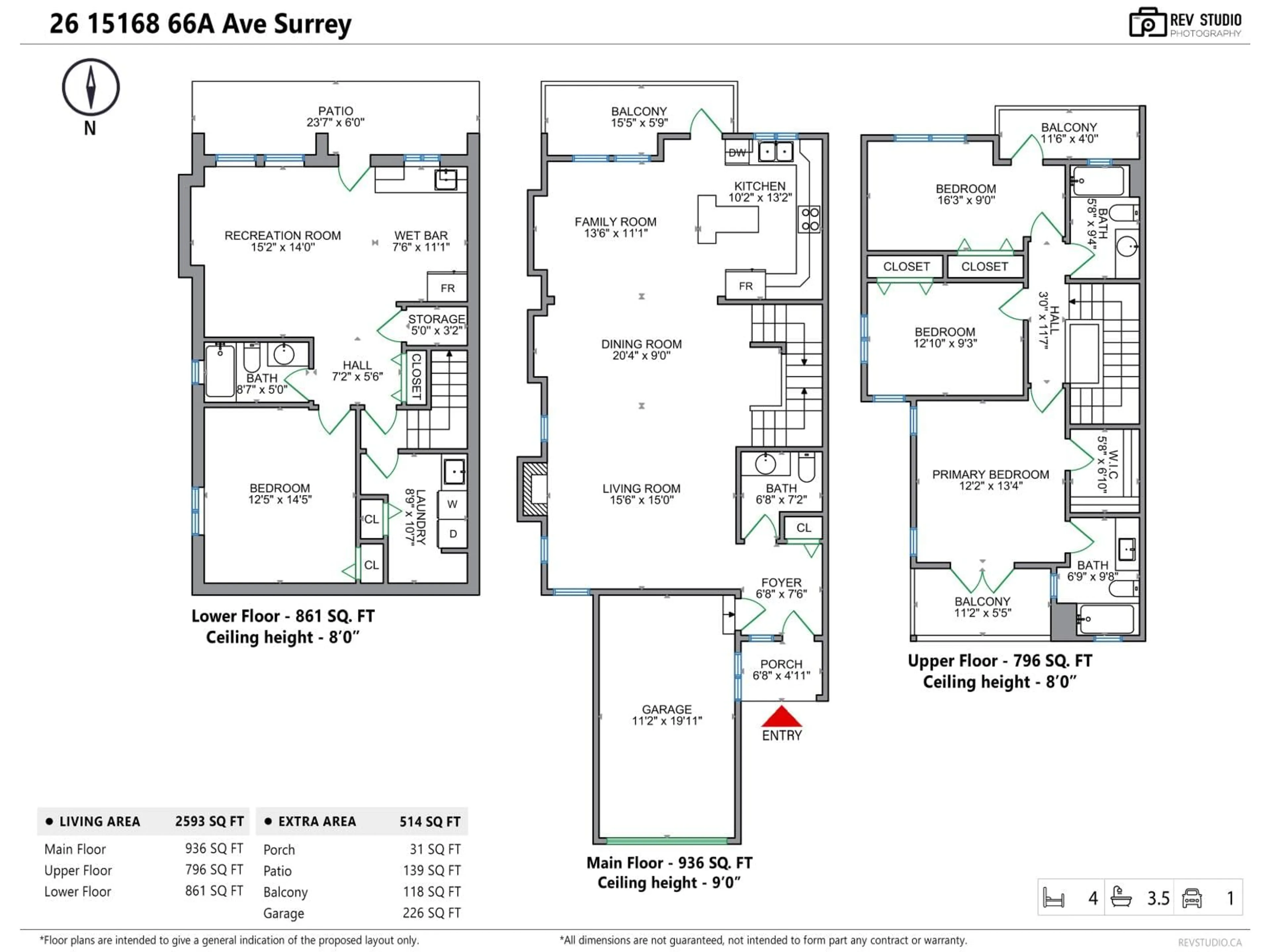 Floor plan for 26 - 15168 66A AVENUE, Surrey British Columbia V3S1X2