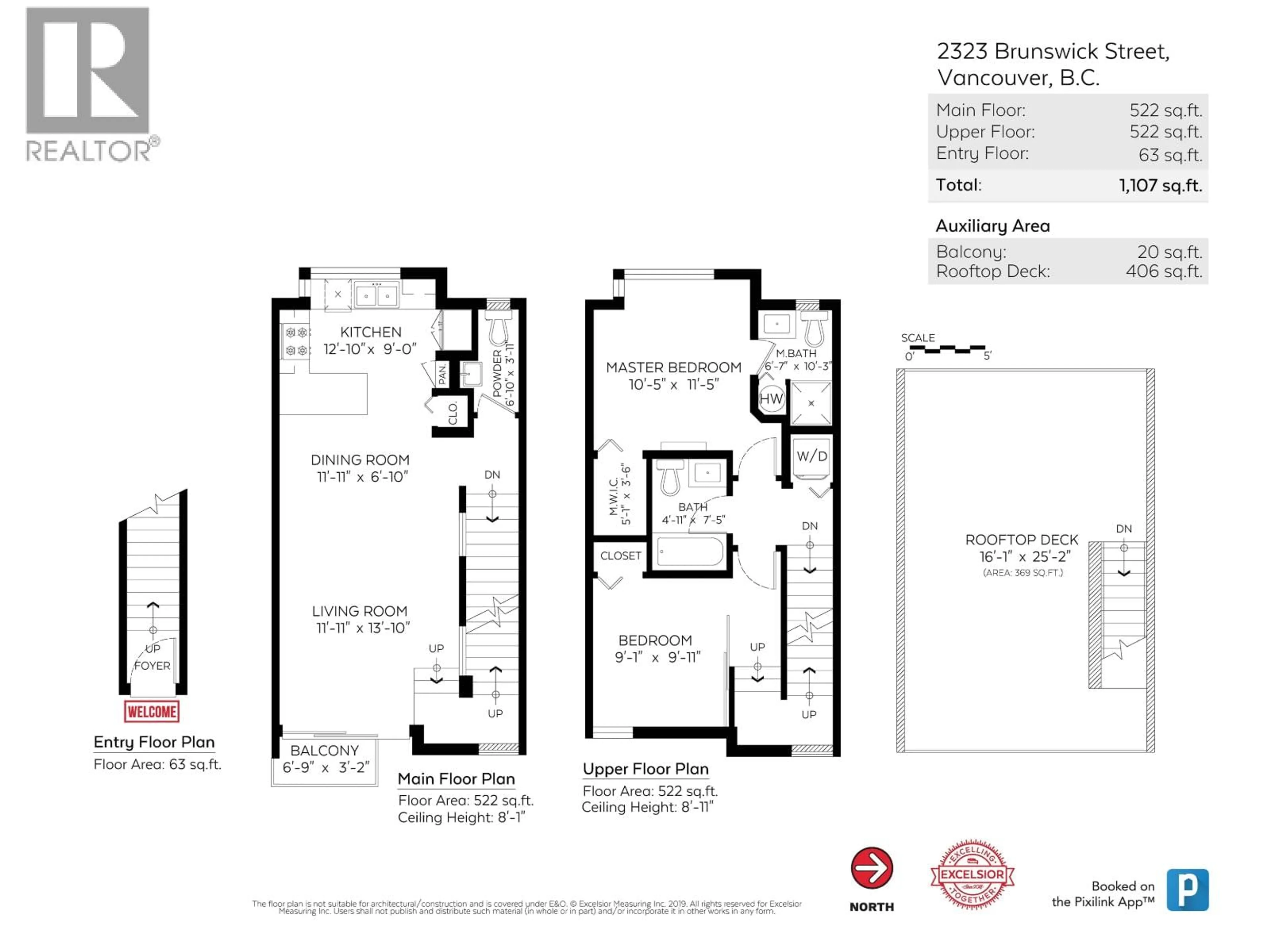 Floor plan for 2323 BRUNSWICK STREET, Vancouver British Columbia V5T3L8