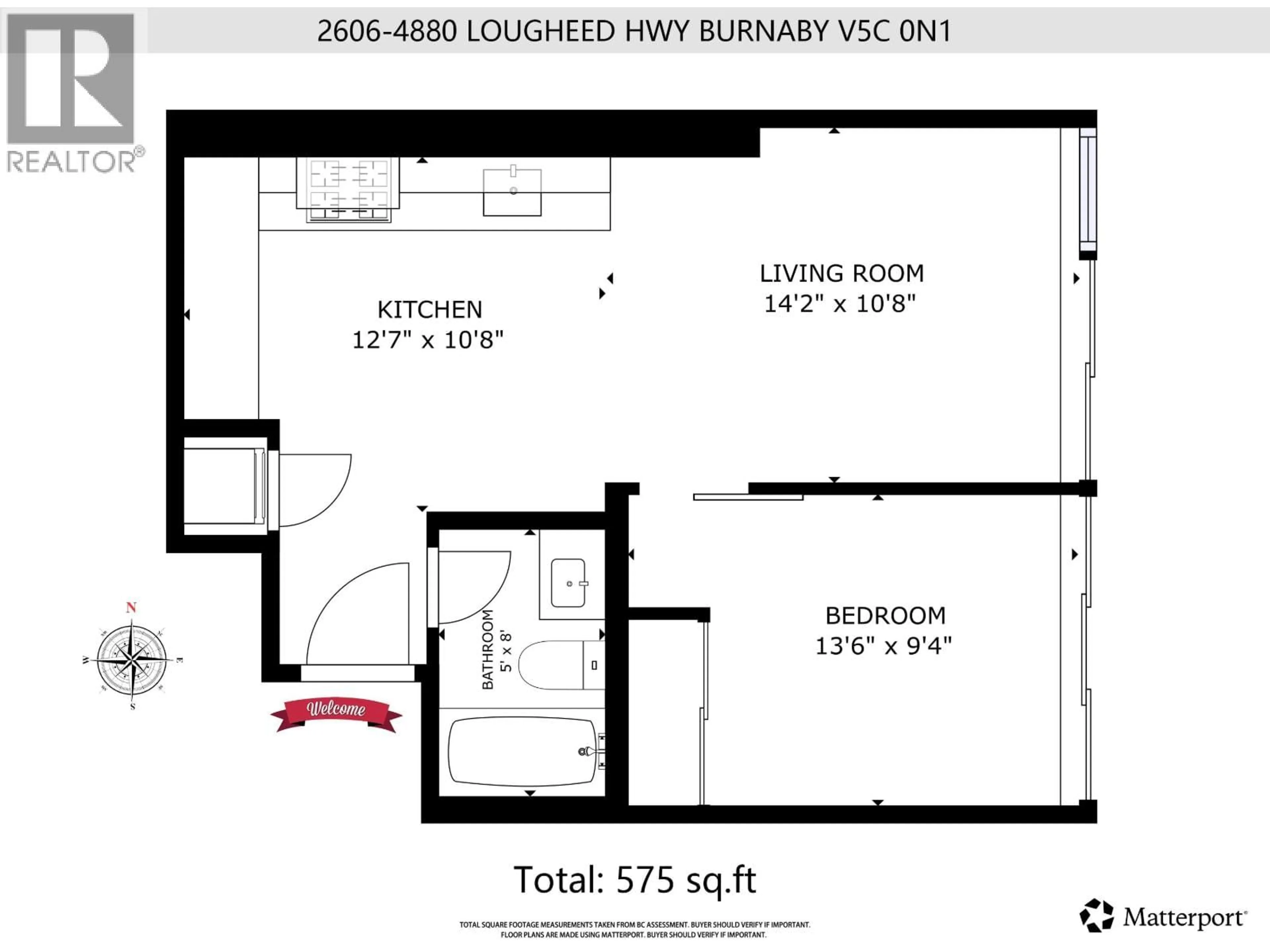 Floor plan for 2606 - 4880 LOUGHEED HIGHWAY, Burnaby British Columbia V5C0N1