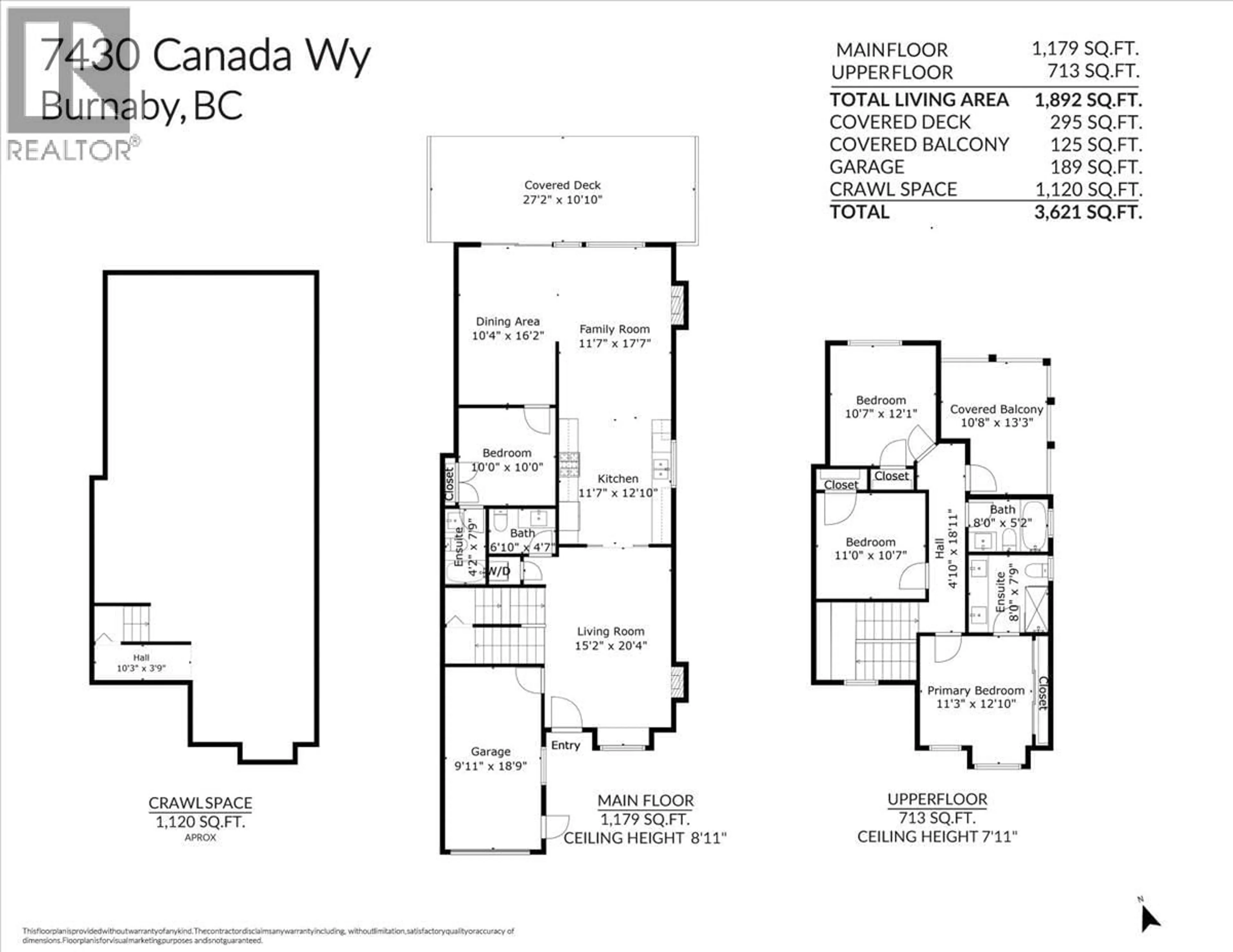 Floor plan for 7430 CANADA WAY, Burnaby British Columbia V3N3J6