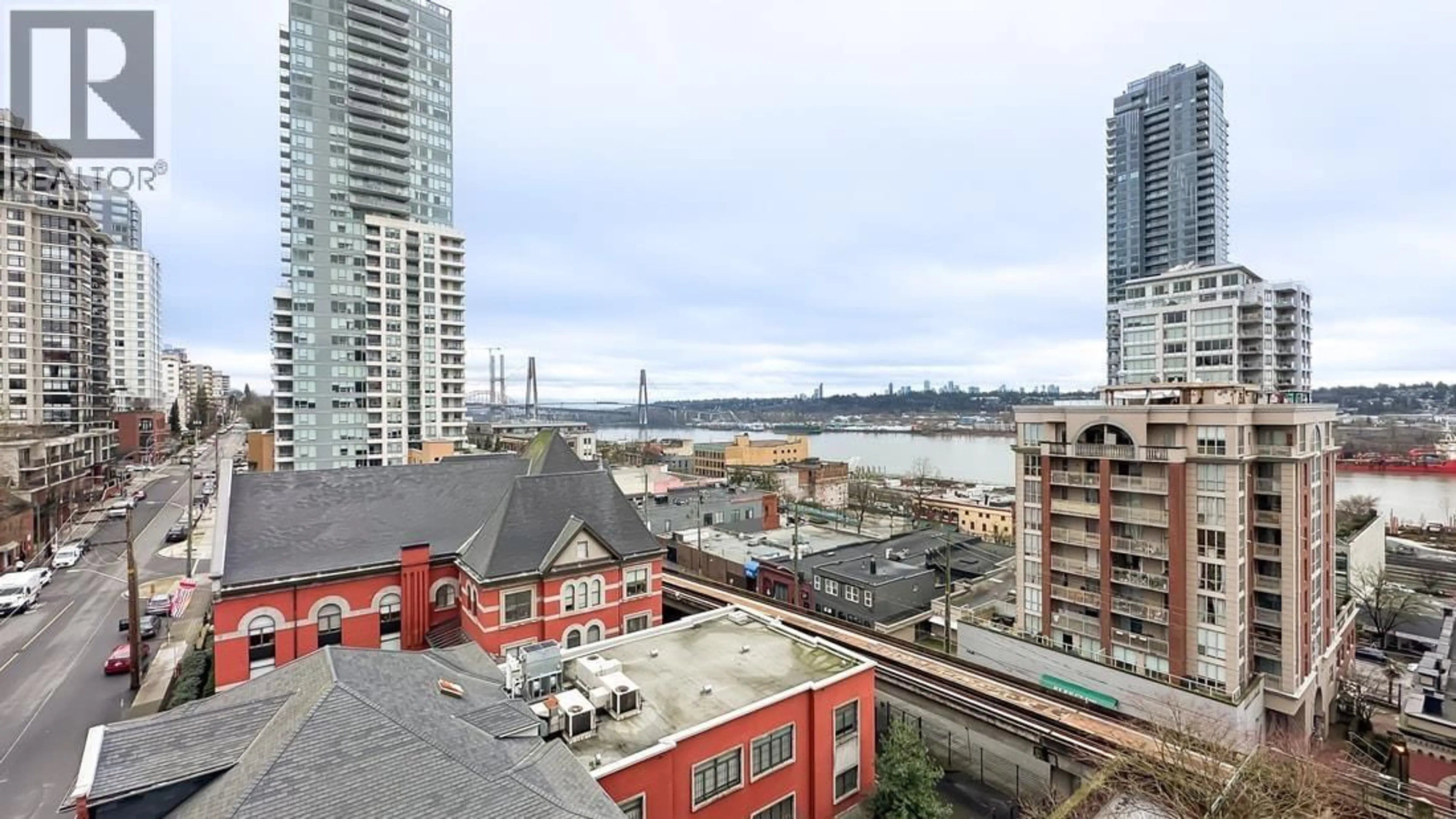 Patio, city buildings view from balcony for 704 - 720 CARNARVON STREET, New Westminster British Columbia V3M6S2