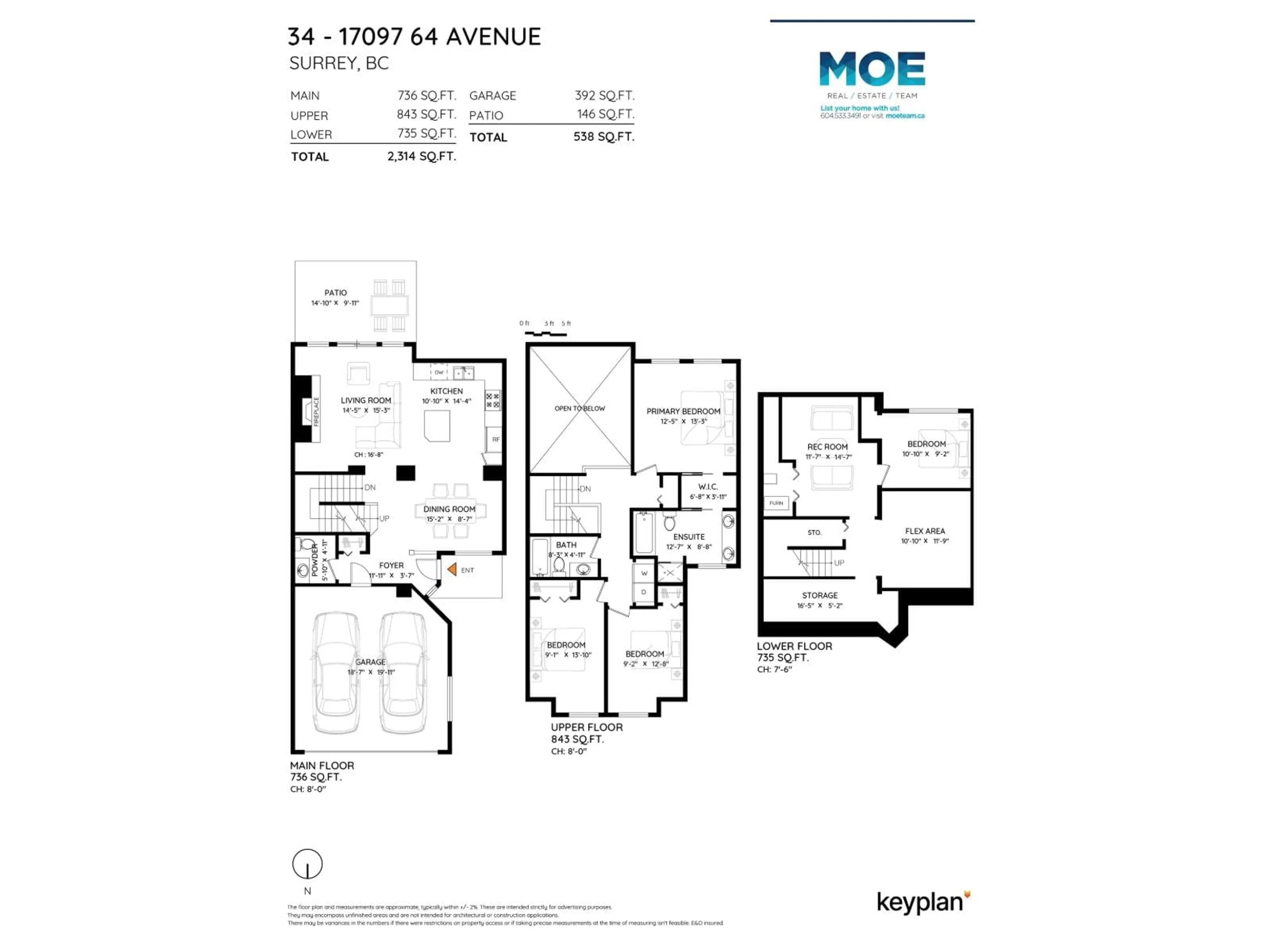 Floor plan for 34 - 17097 64 AVENUE, Surrey British Columbia V3S1Y5