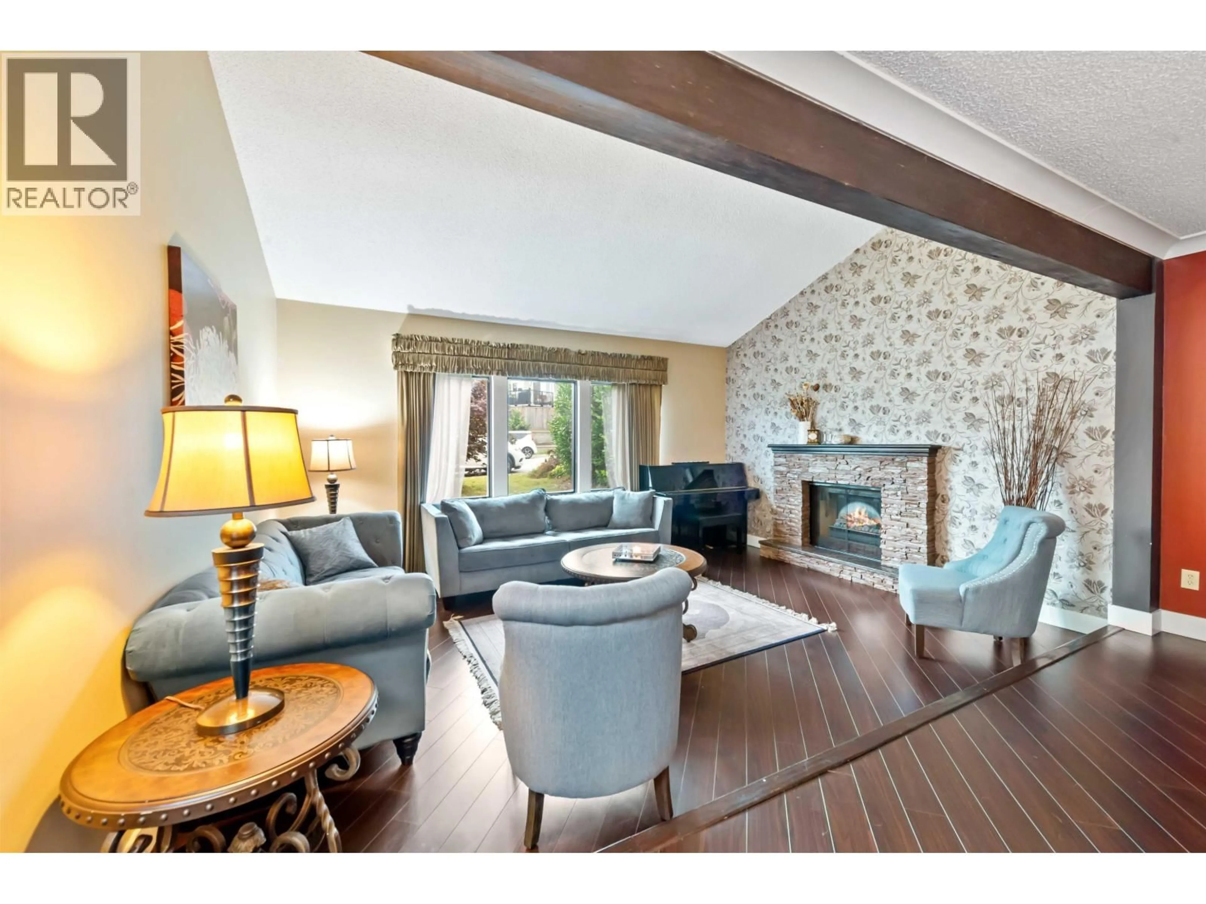 Living room with furniture, wood/laminate floor for 1319 NESTOR STREET, Coquitlam British Columbia V3E1V5