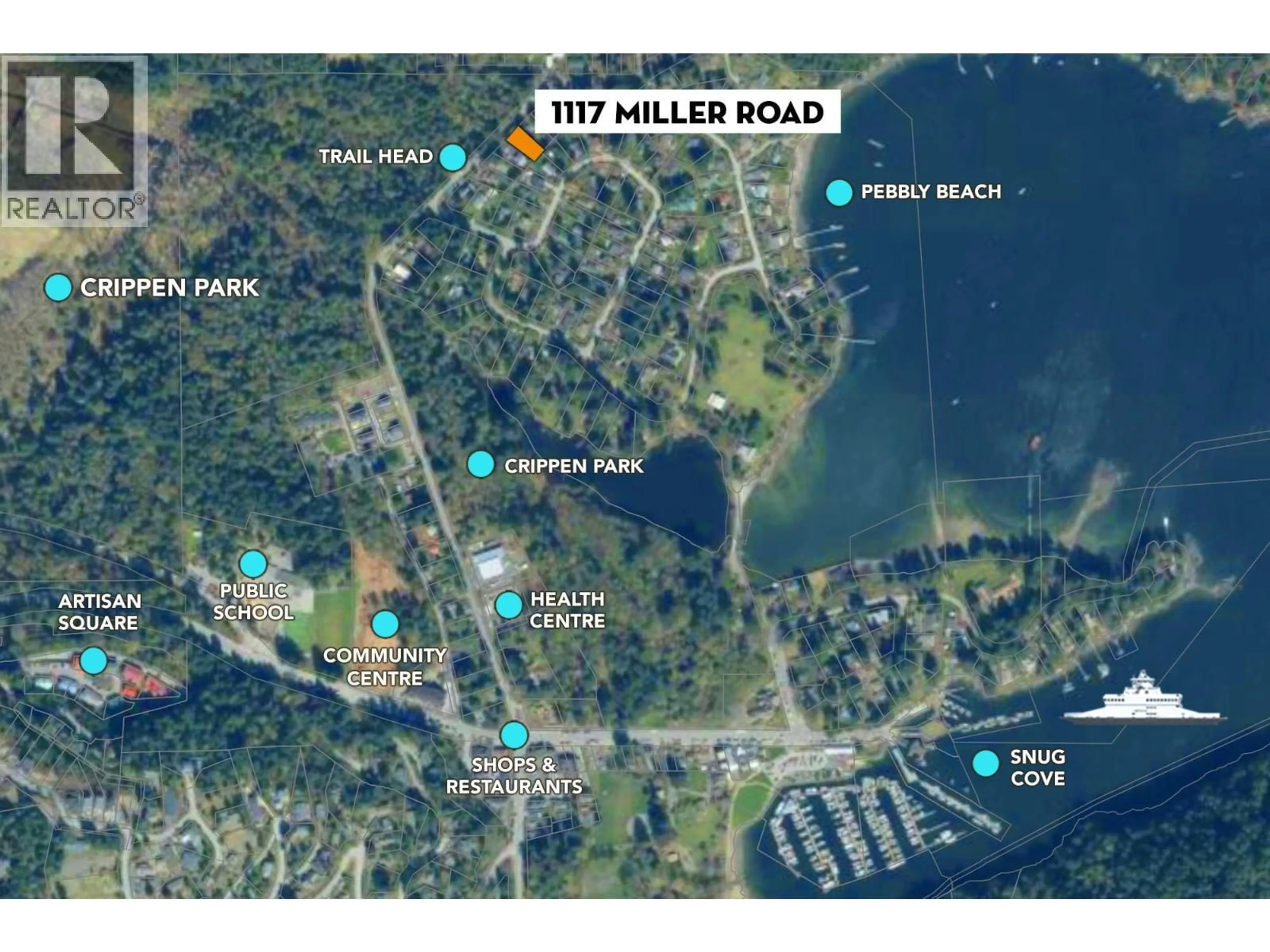 A pic from outside/outdoor area/front of a property/back of a property/a pic from drone, water/lake/river/ocean view for 1117 MILLER ROAD, Bowen Island British Columbia V0N1G1