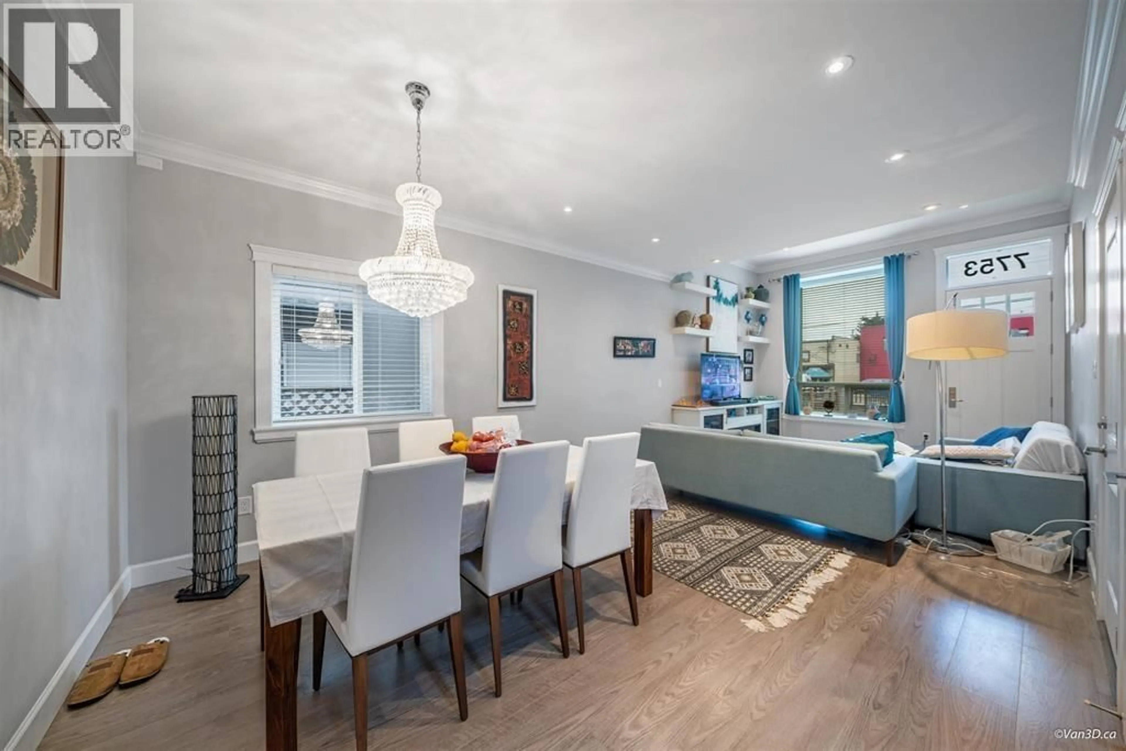 Dining room, wood/laminate floor for 7753 WEDGEWOOD STREET, Burnaby British Columbia V5E2E5