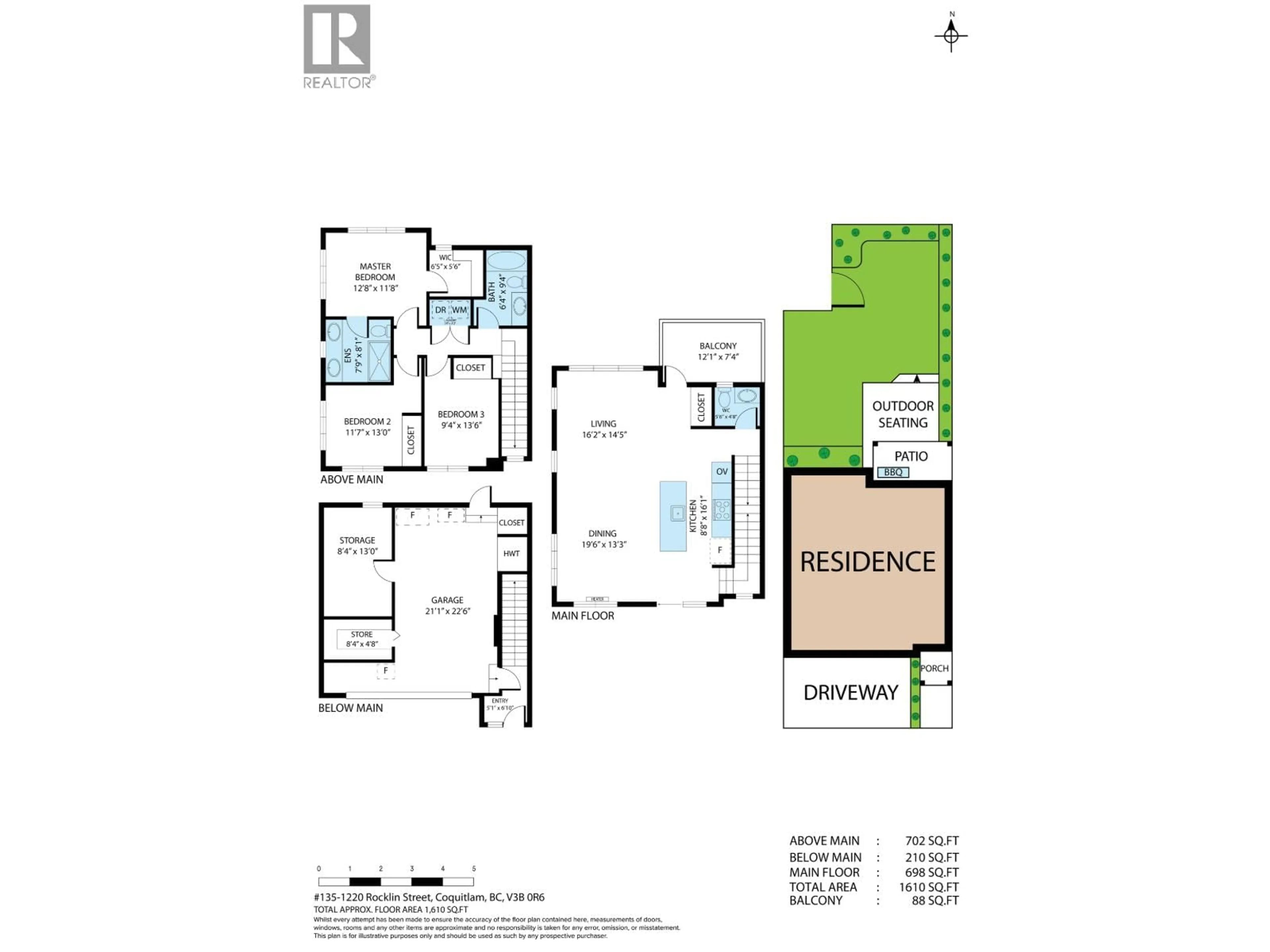 Floor plan for 135 - 1220 ROCKLIN, Coquitlam British Columbia V3B0R6