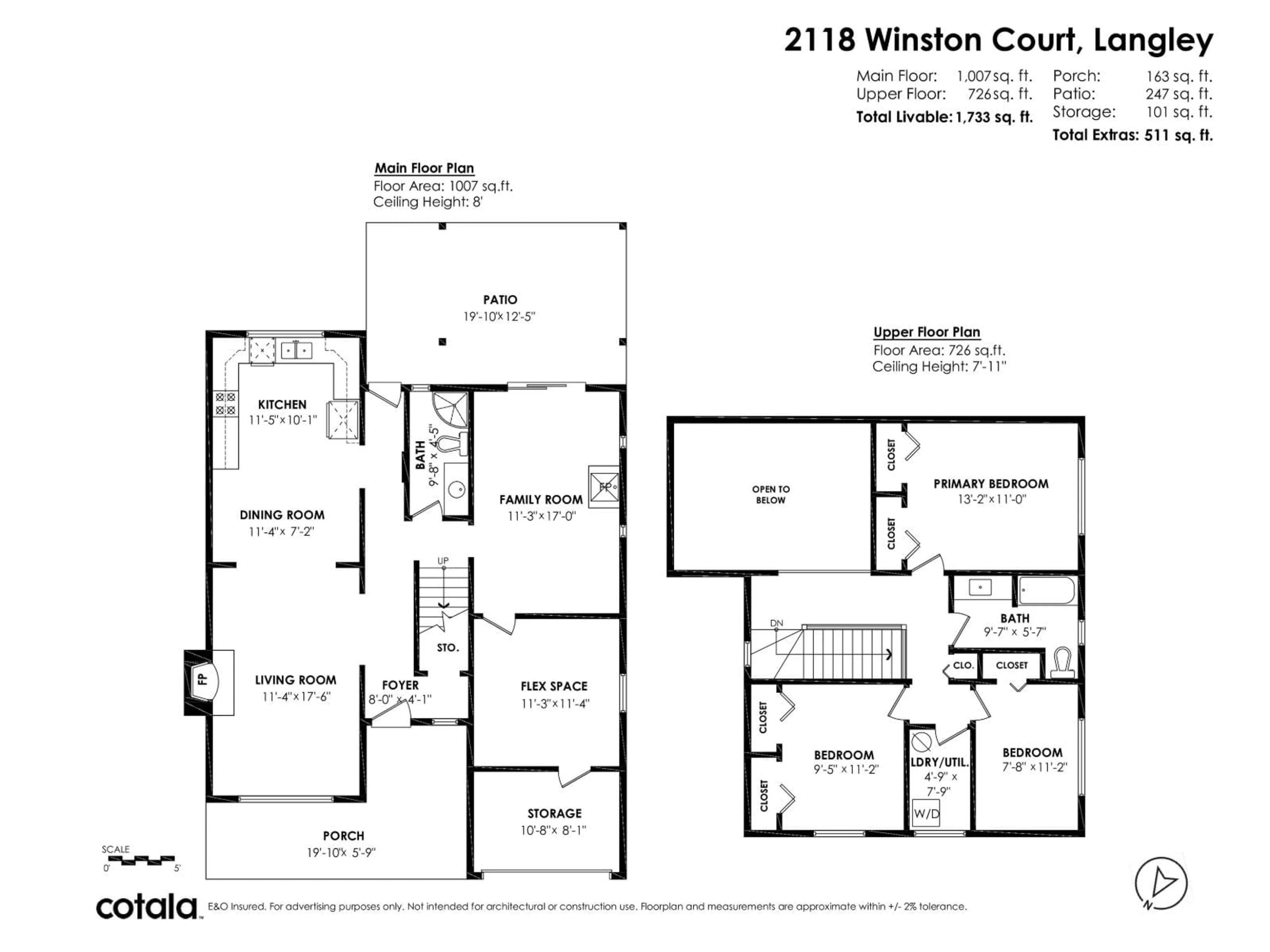 Floor plan for 2118 WINSTON COURT, Langley British Columbia V2Y1H5
